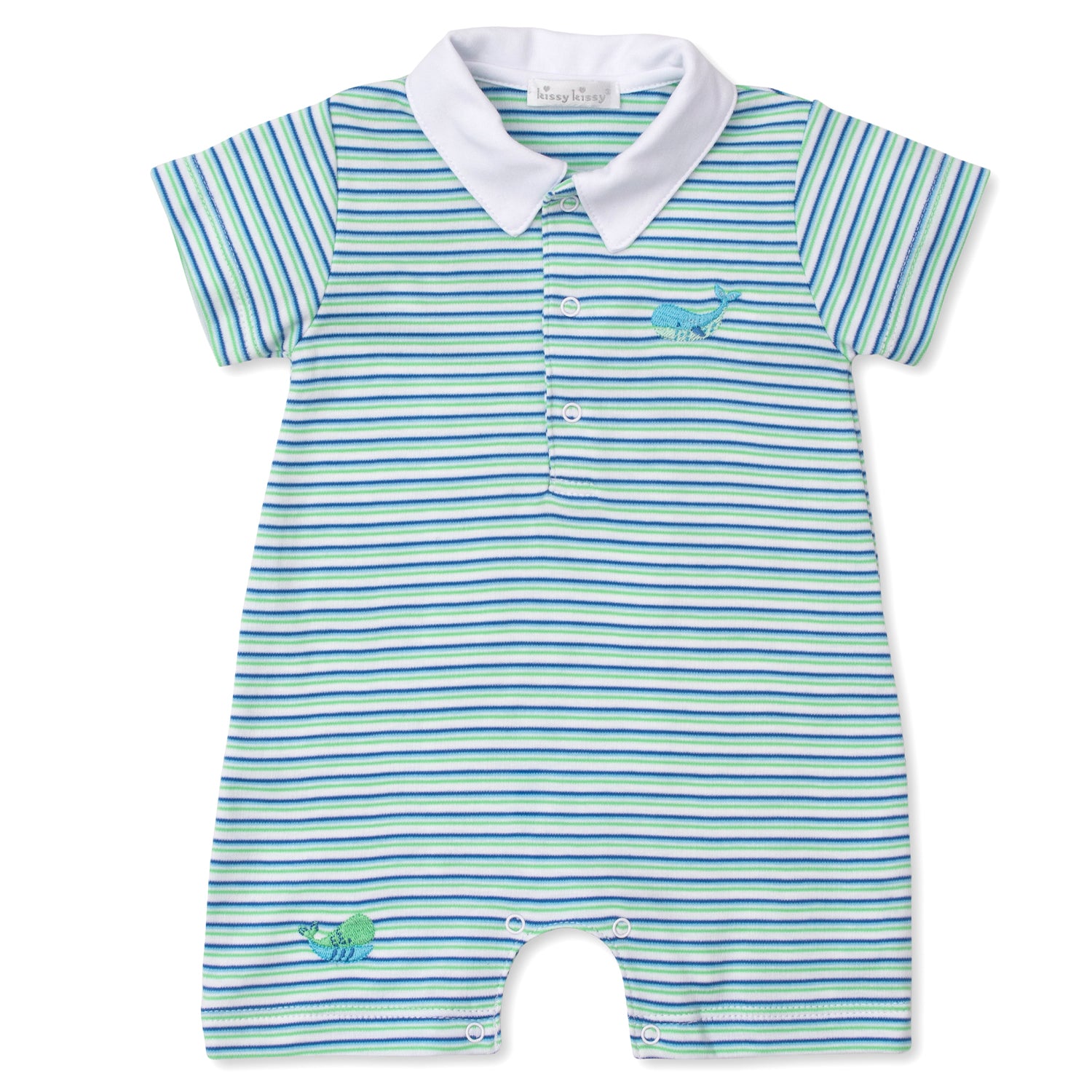 Whales Stripe Romper