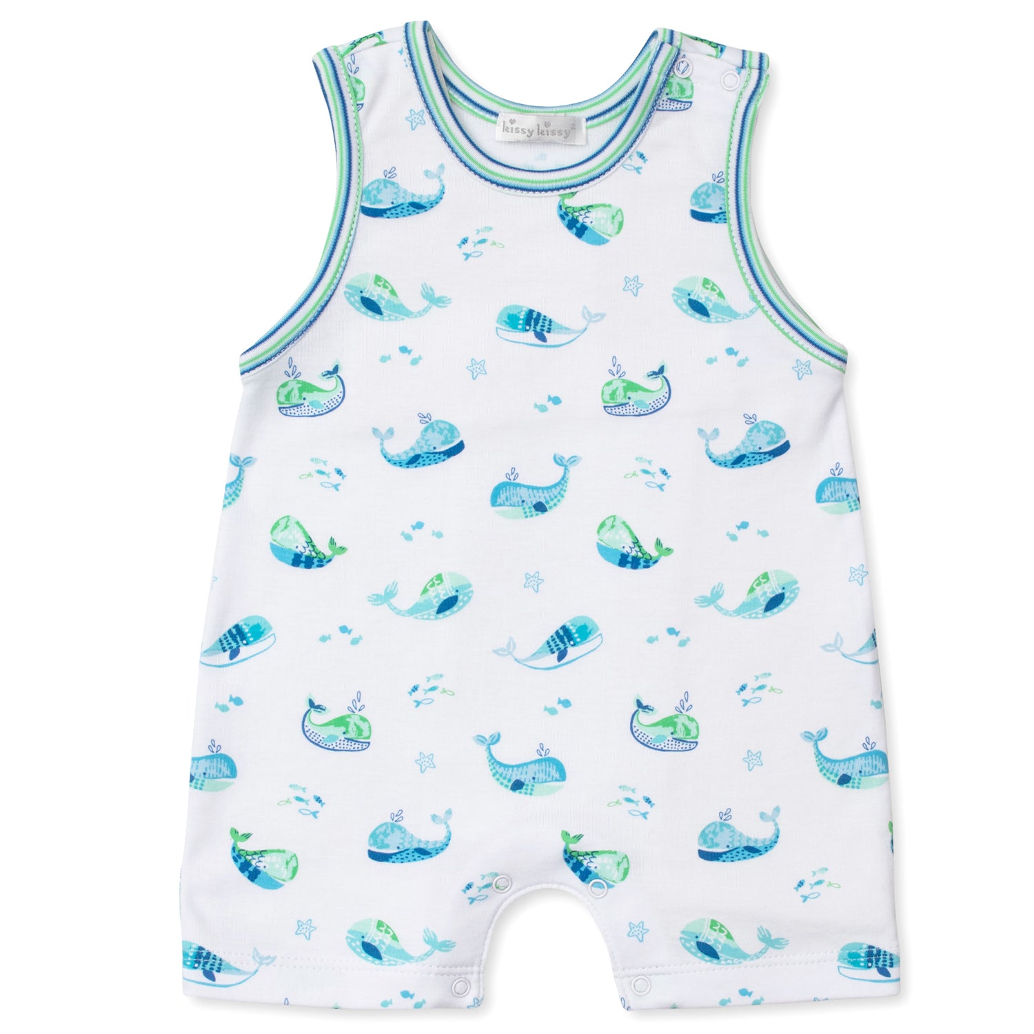 Whales Sleeveless Romper