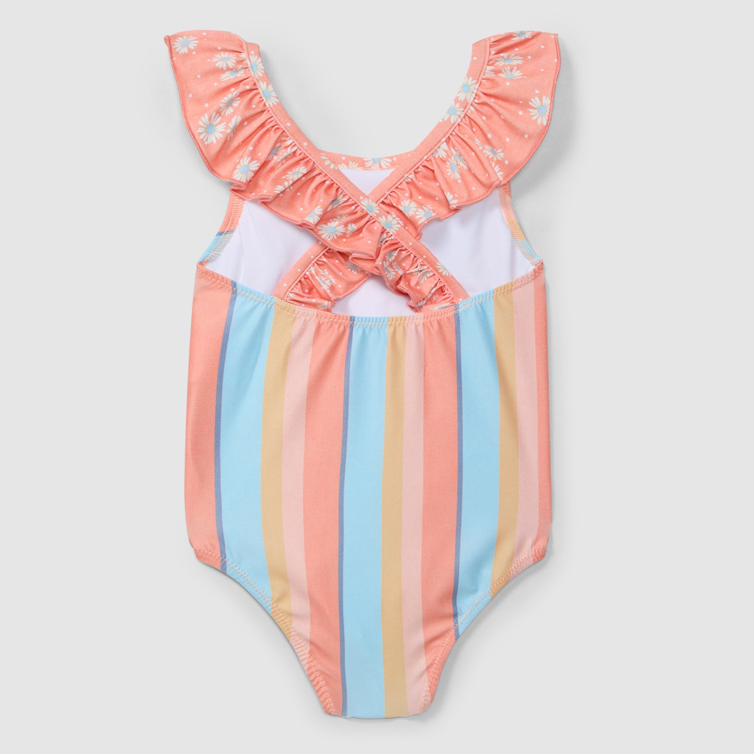 Orange Stripe Swimsuit