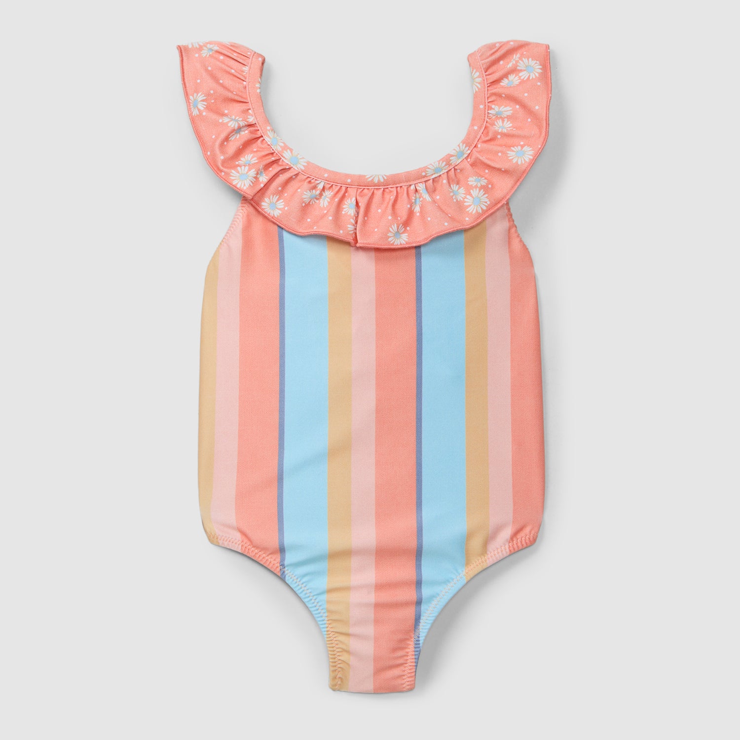 Orange Stripe Swimsuit