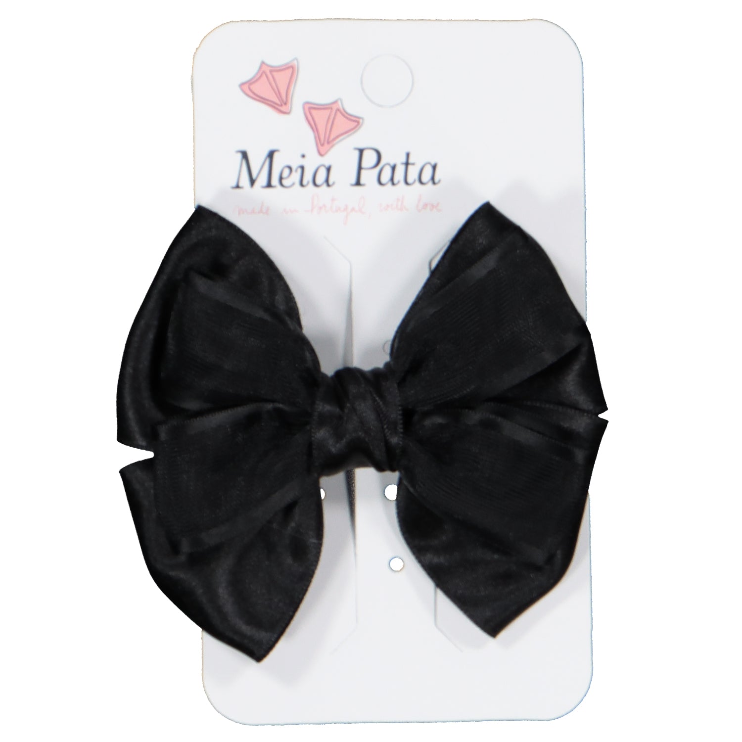 Black Double Organza Bow