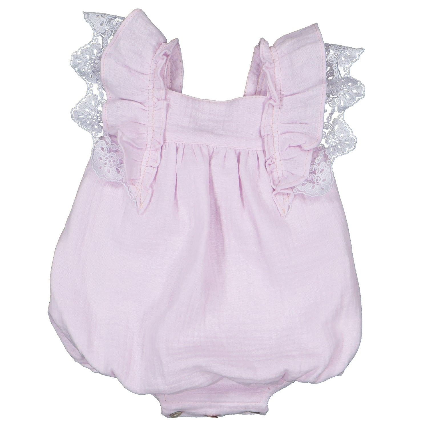 Lilac Lace Trim Romper