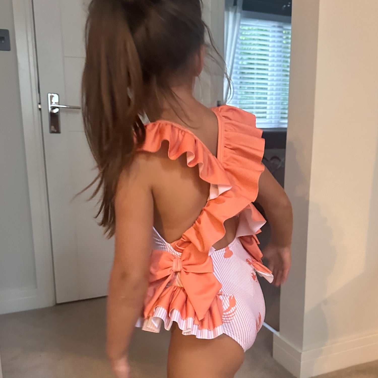 Lobster Frill Neck Swimsuit
