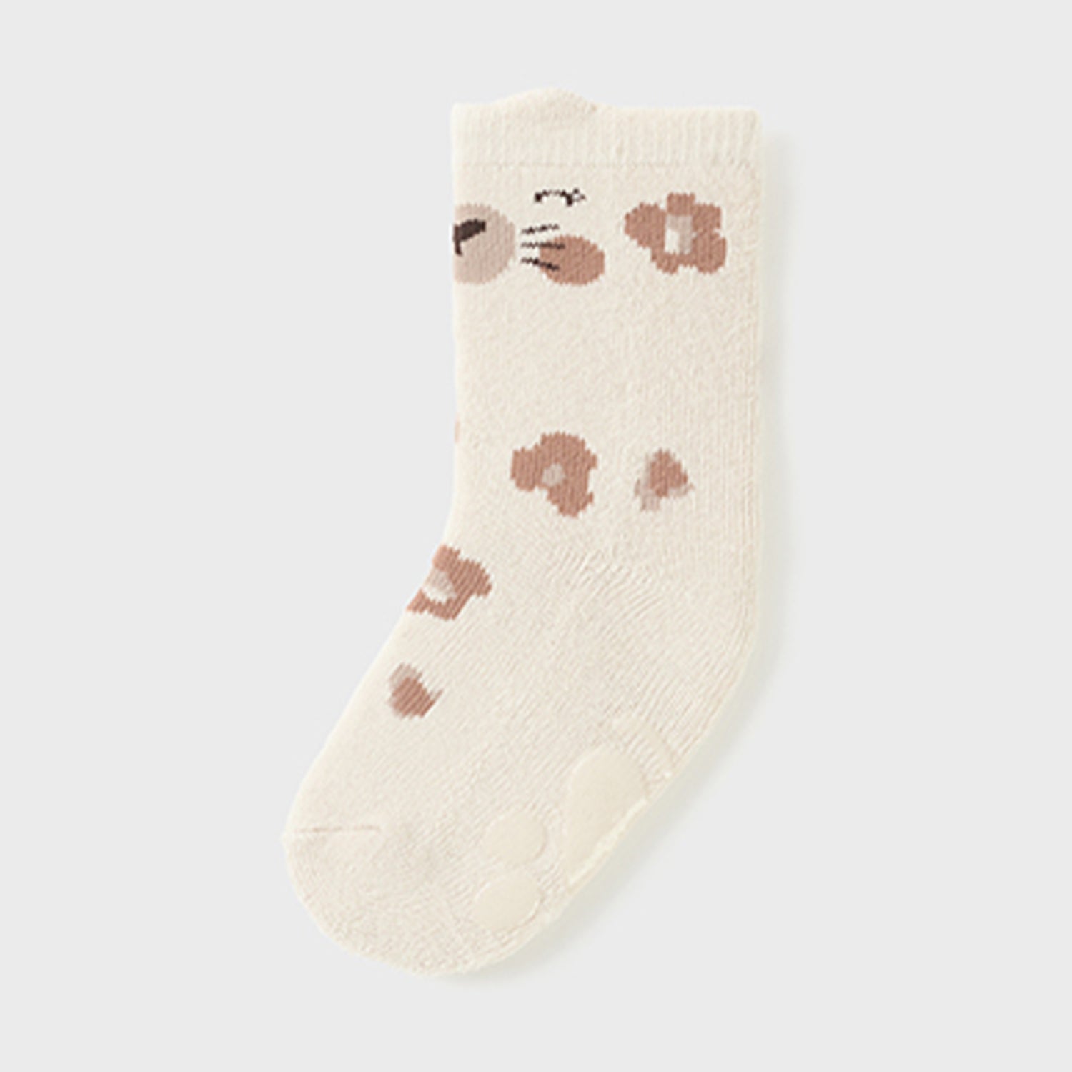 Beige Cat Nonslip Socks