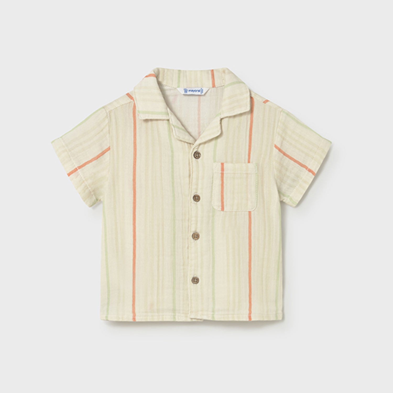 Stripe Crepe Shirt & Short Set