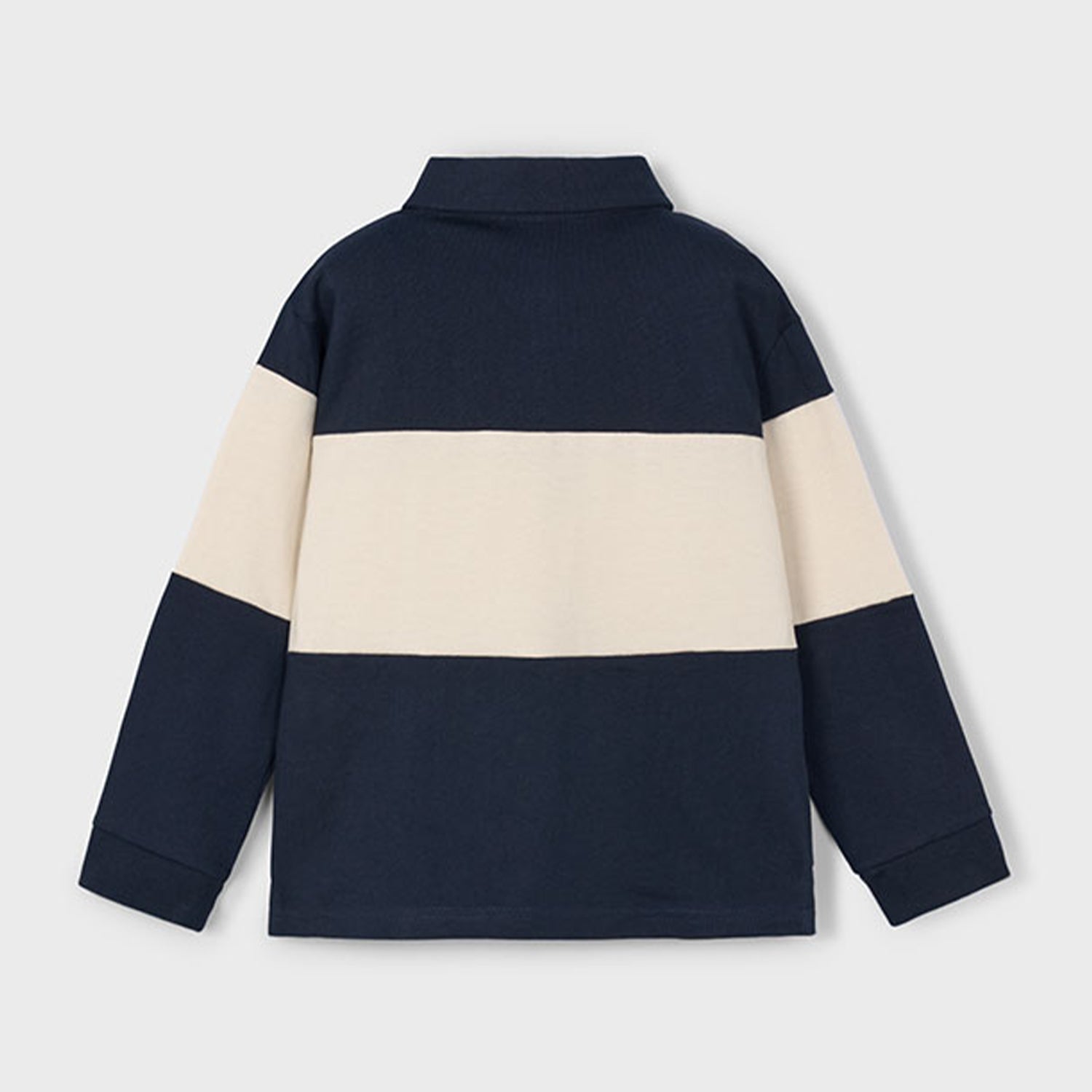Navy & Cream Polo Top