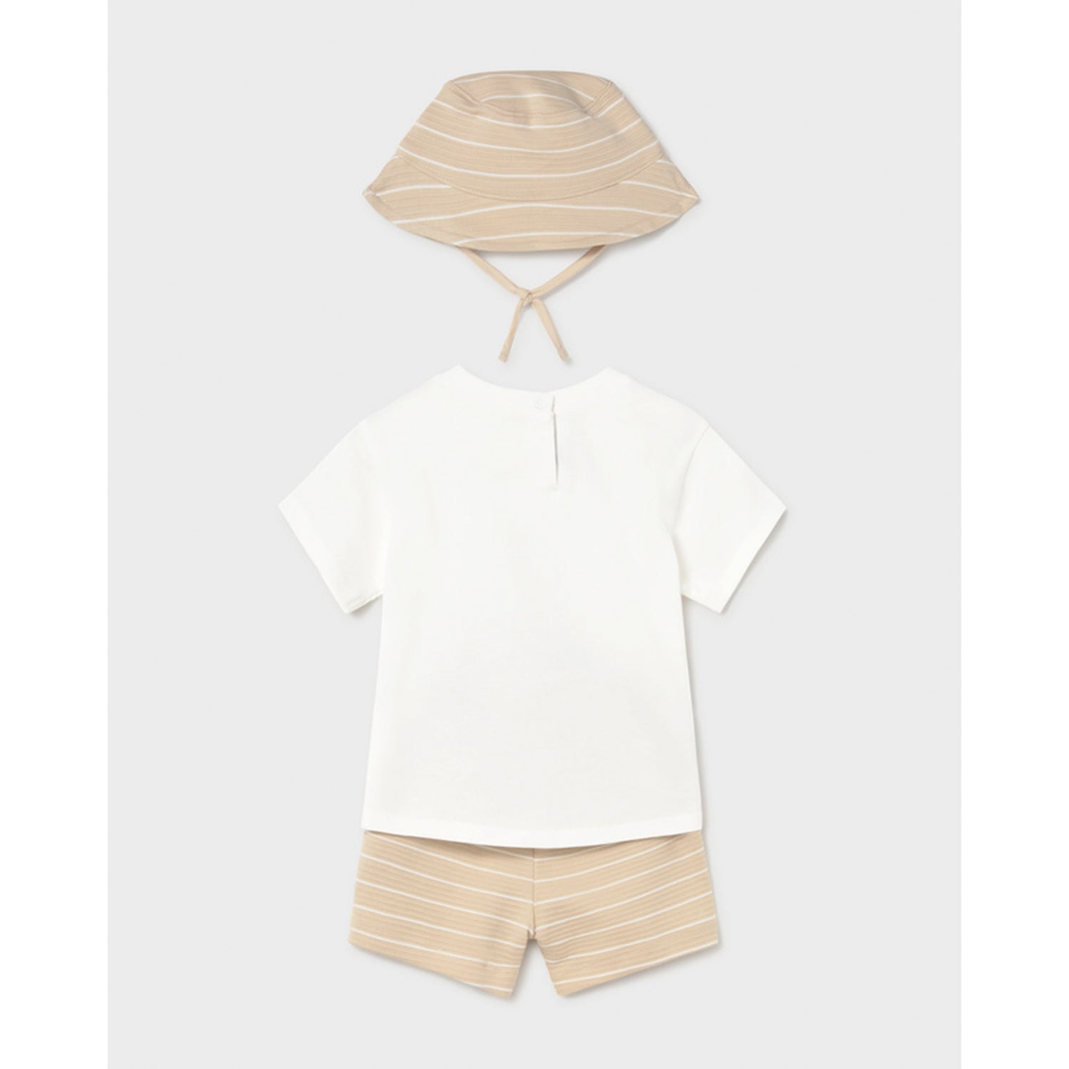 Beige 3 Piece Short Set