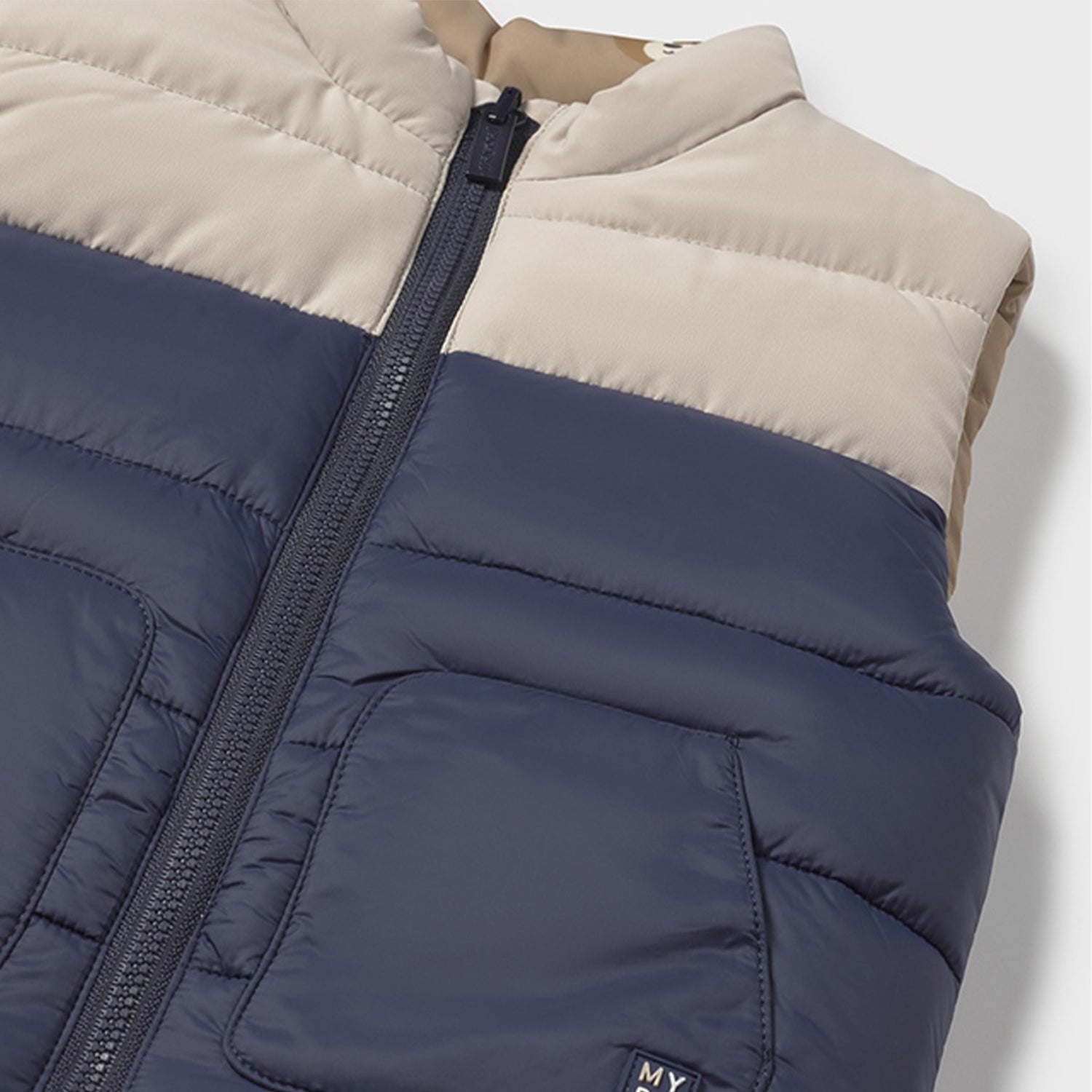 Stone & Navy Reversible Gilet