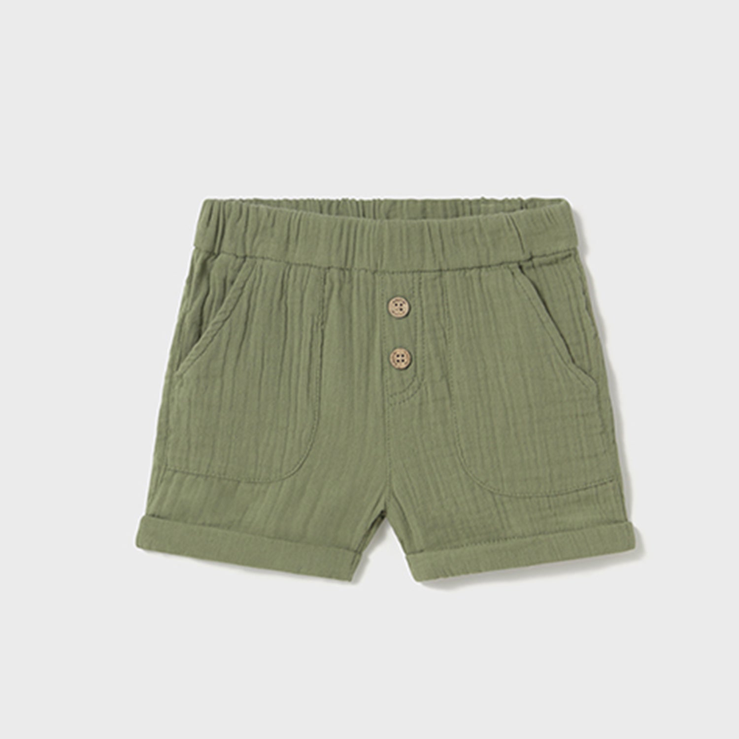 Khaki Crepe Short Set