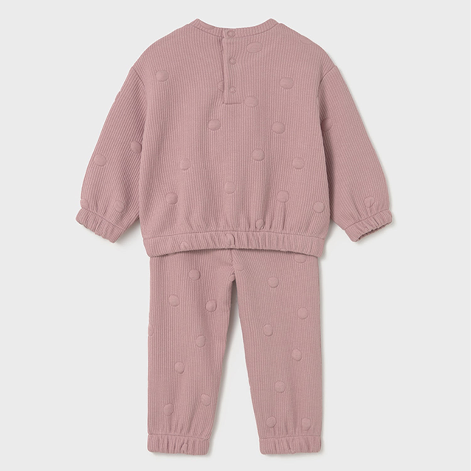 Dusty Pink Dot Velour Tracksuit