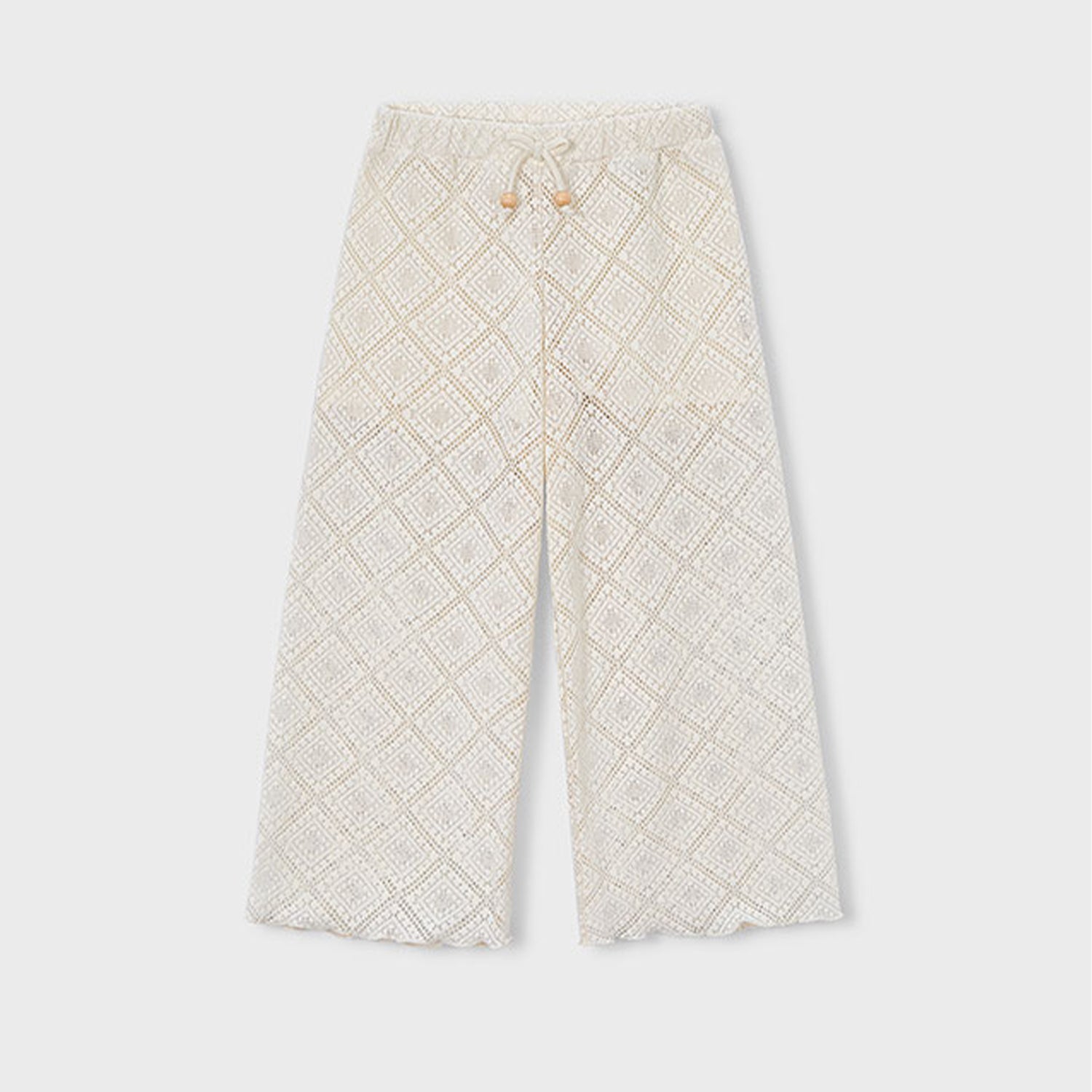 Ivory Crochet 3 Piece Trouser Set