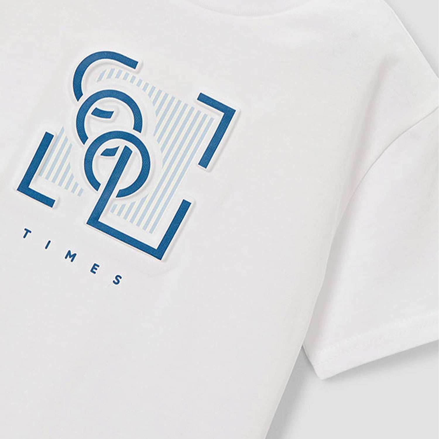 White & Navy Casual Short Set