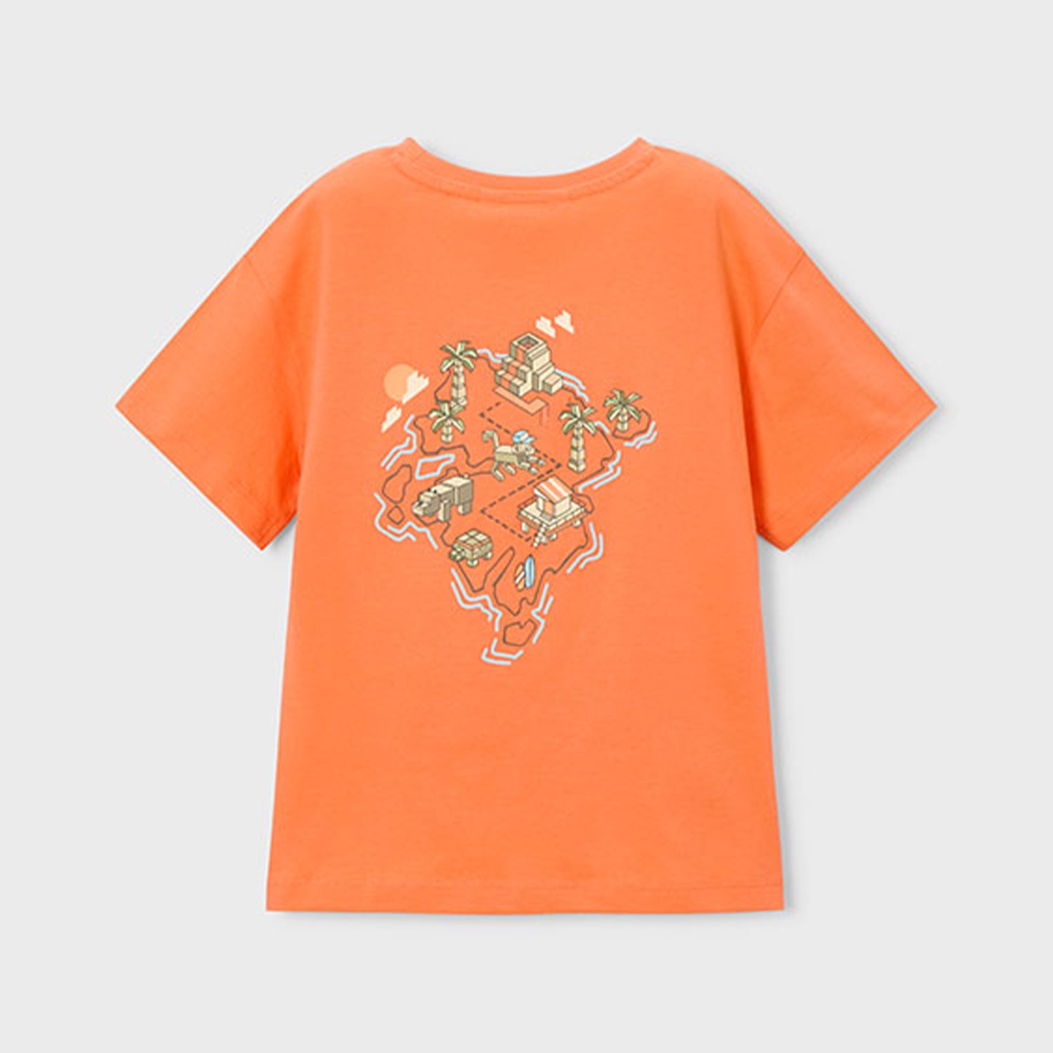 Orange & Khaki Short Set