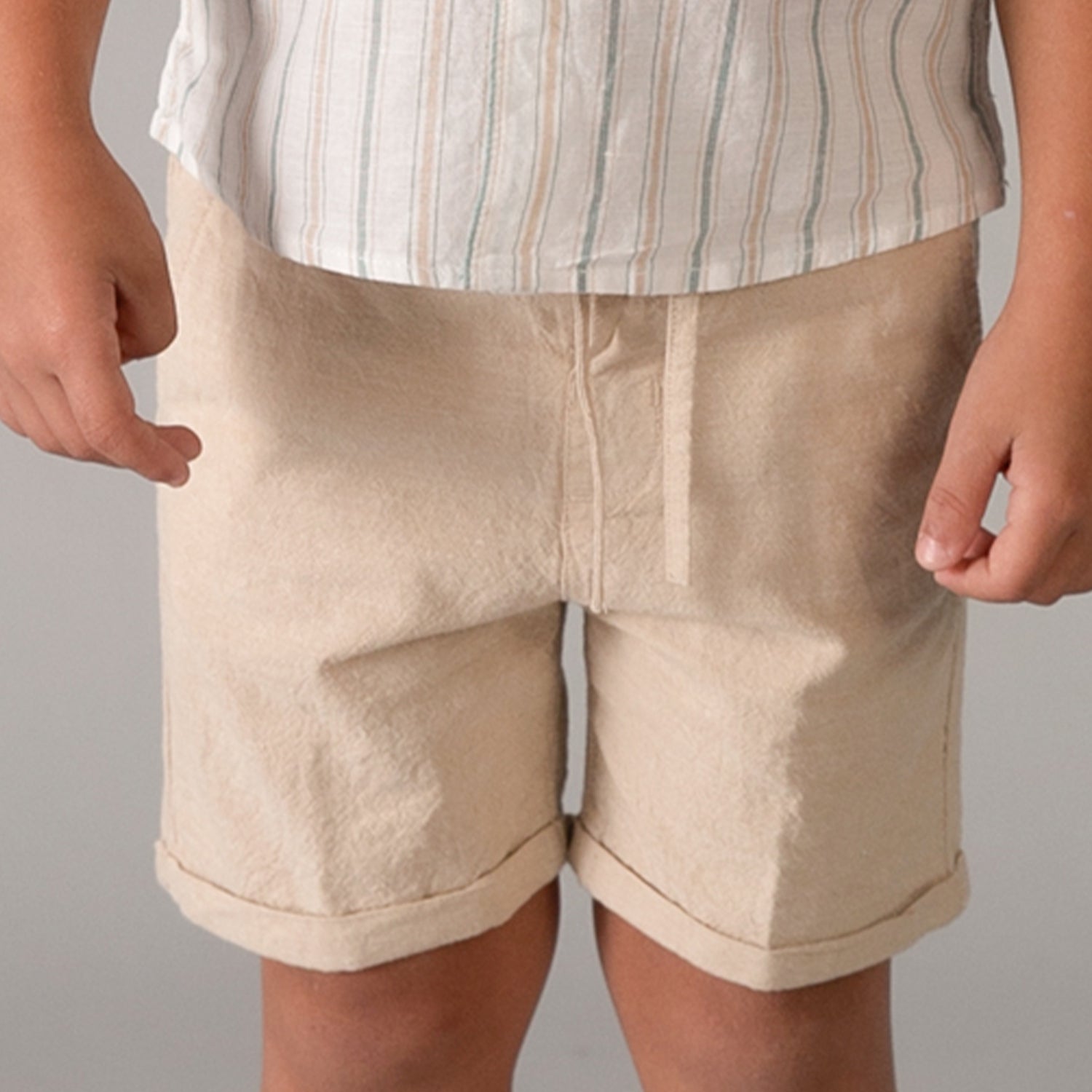 Stripe Linen Short Set