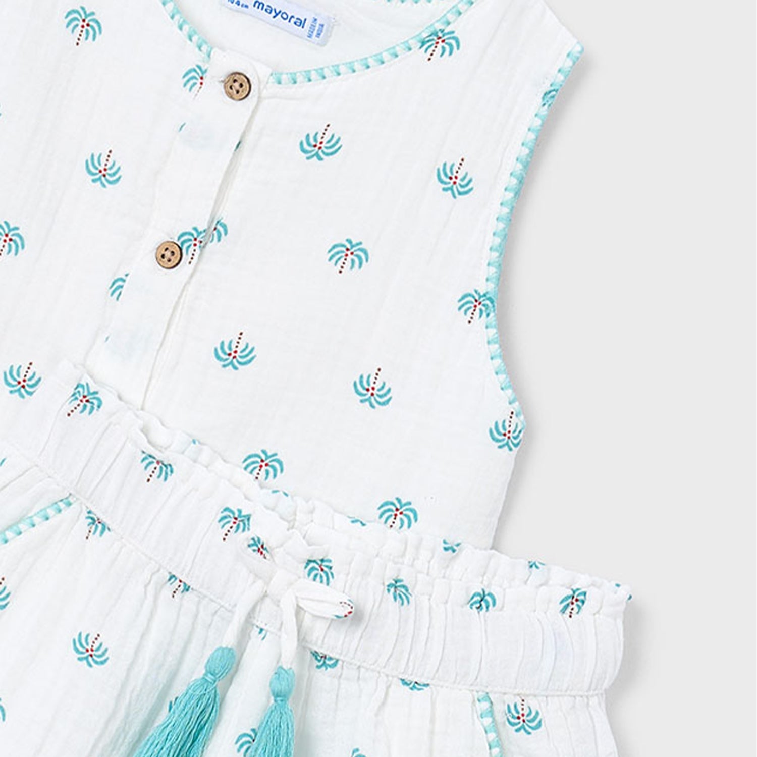 Palm Tree Crepe Short Set