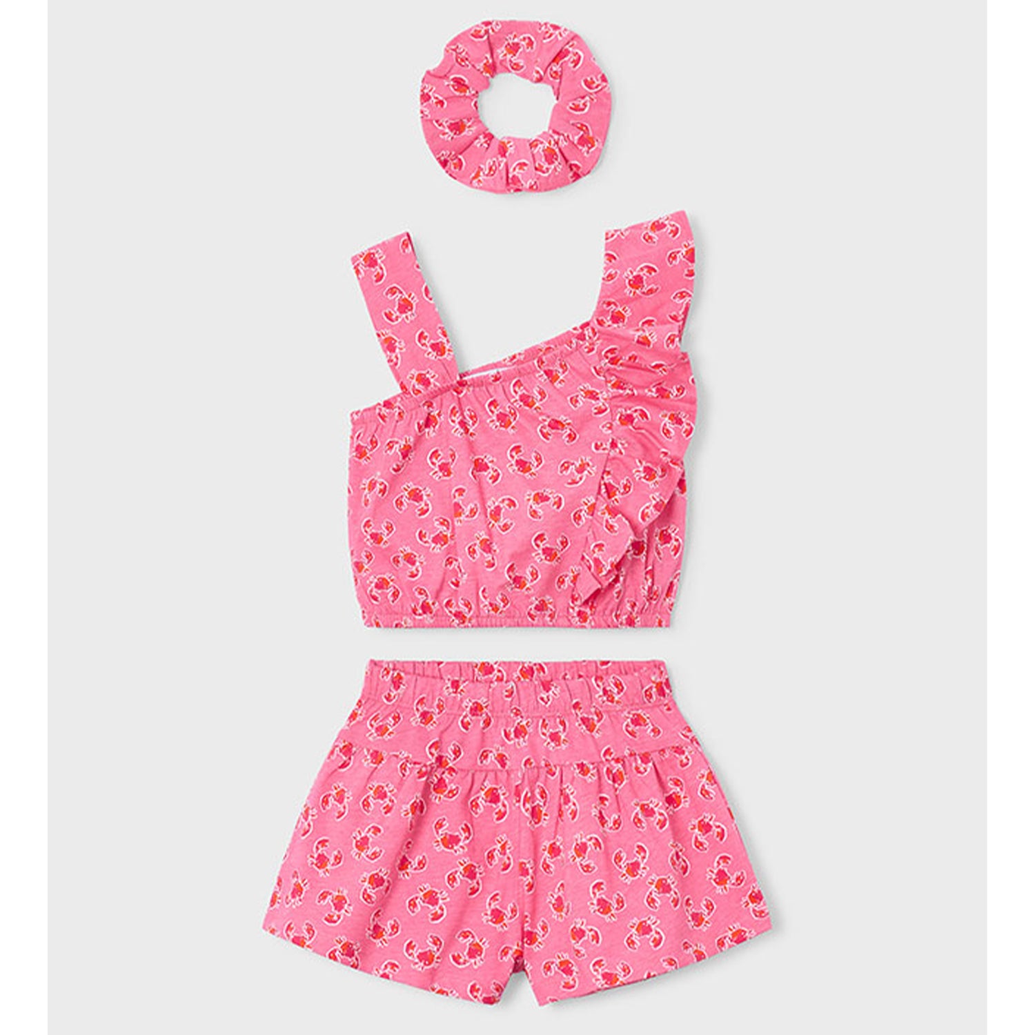 Pink Crab Print Short Set