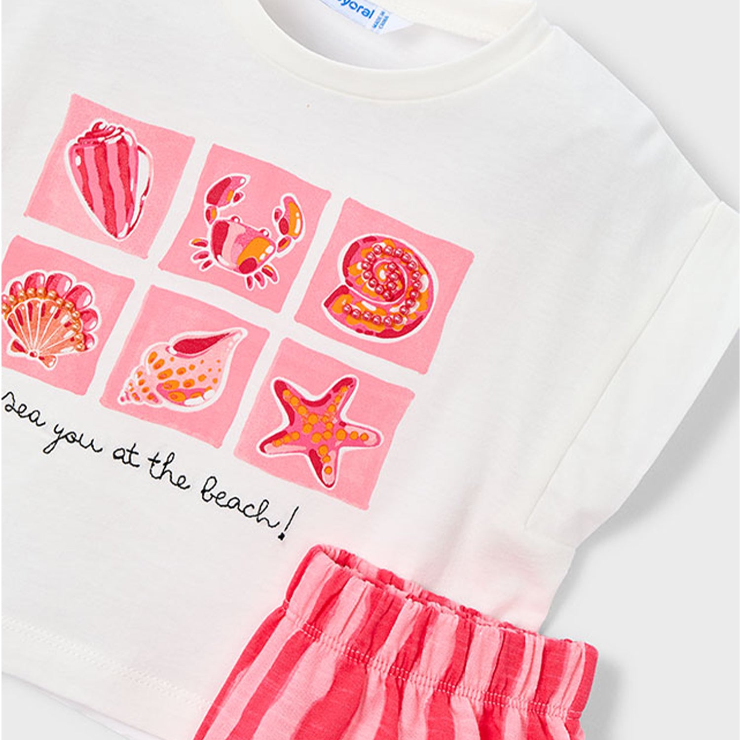 Red Stripe Short Set