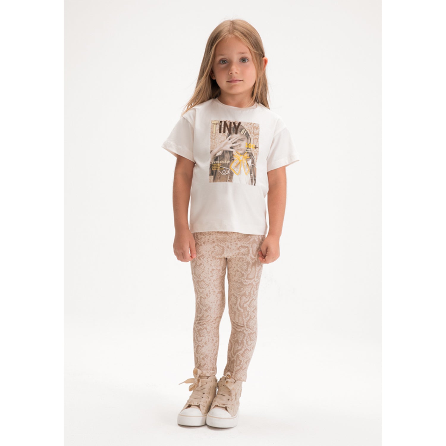 Beige Leopard Print Legging Set