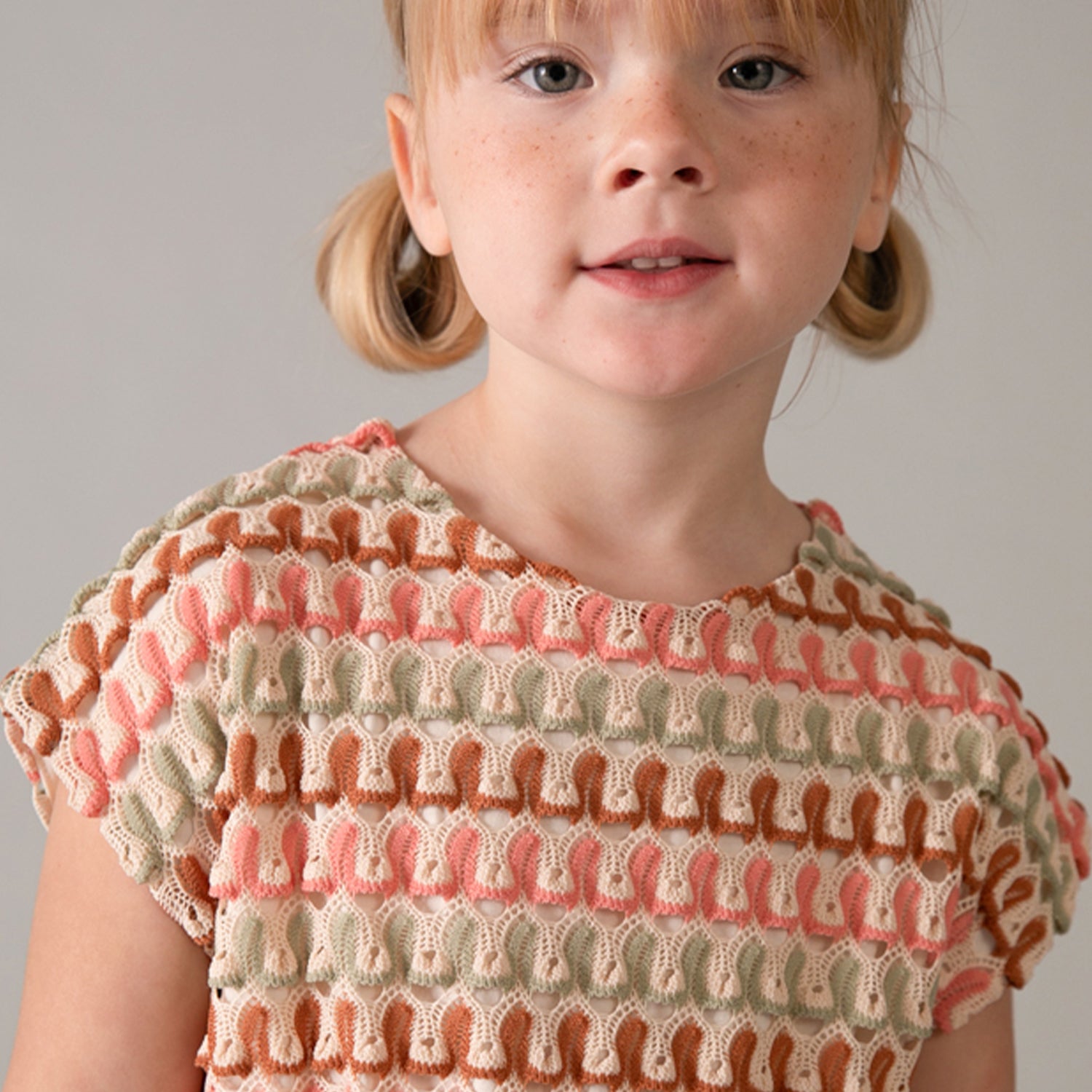 Tangerine Lace Patterned Dress