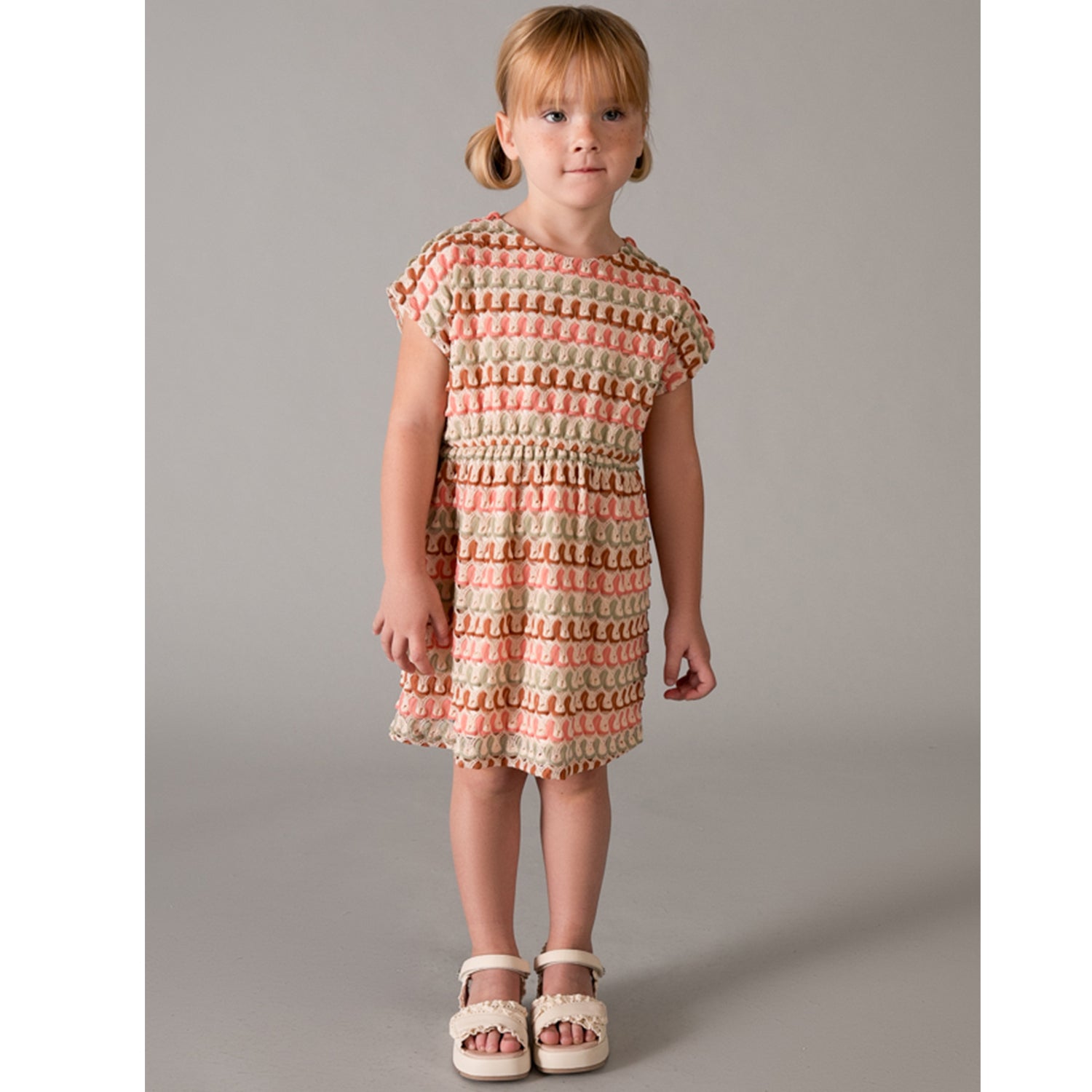 Tangerine Lace Patterned Dress
