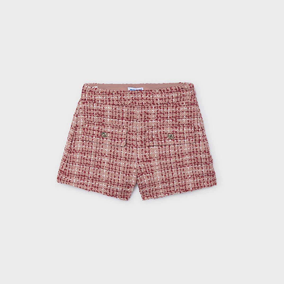 Red Tweed Shorts