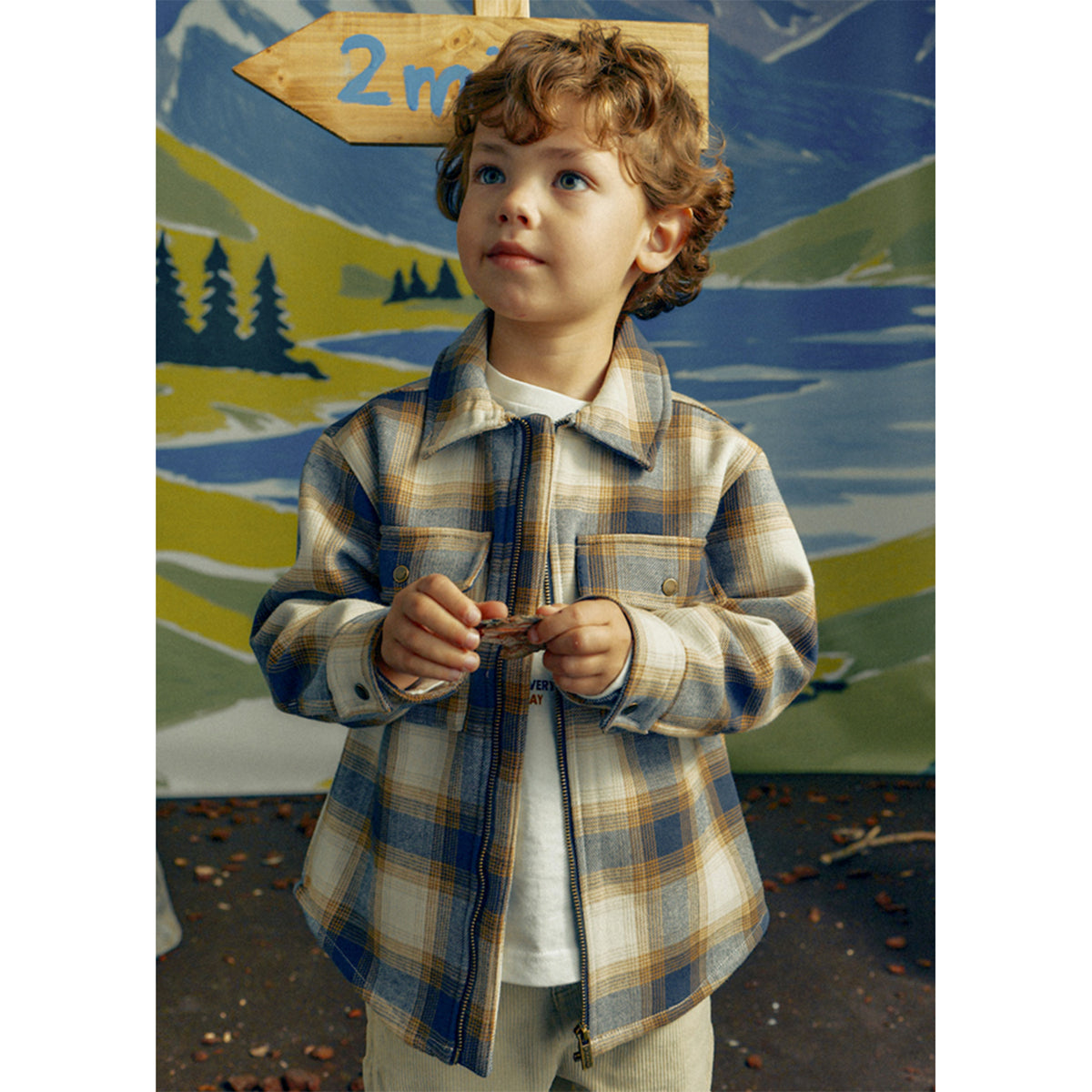 Blue & Beige Check Overshirt