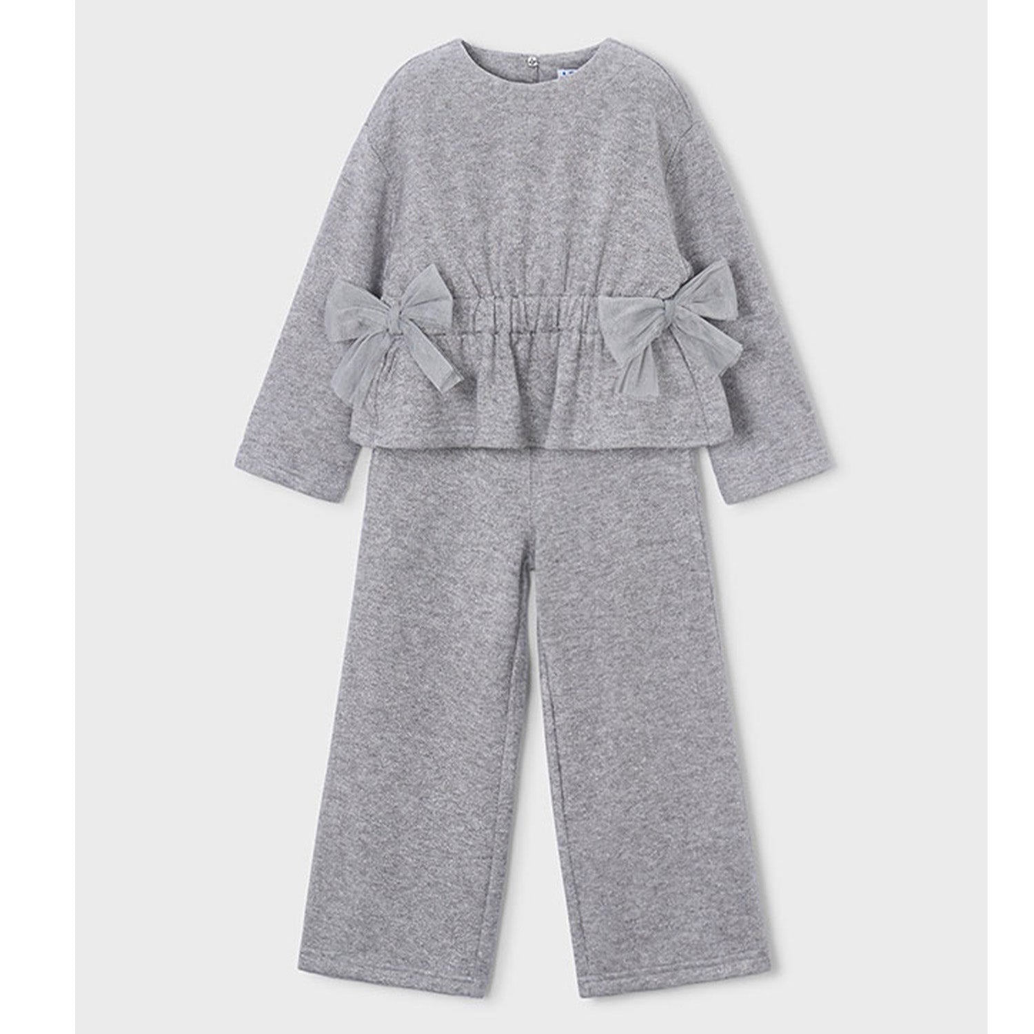 Grey Lurex Knit Trouser Set