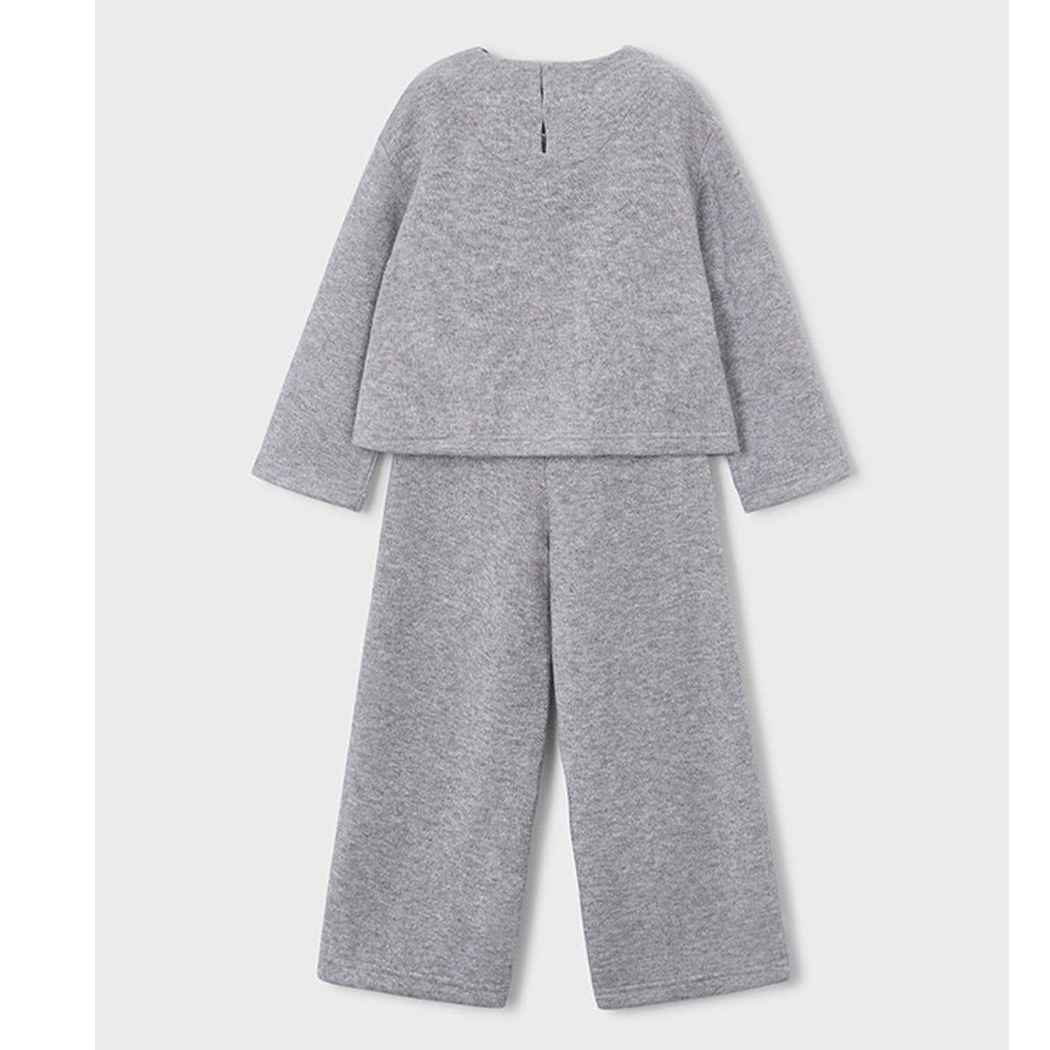 Grey Lurex Knit Trouser Set