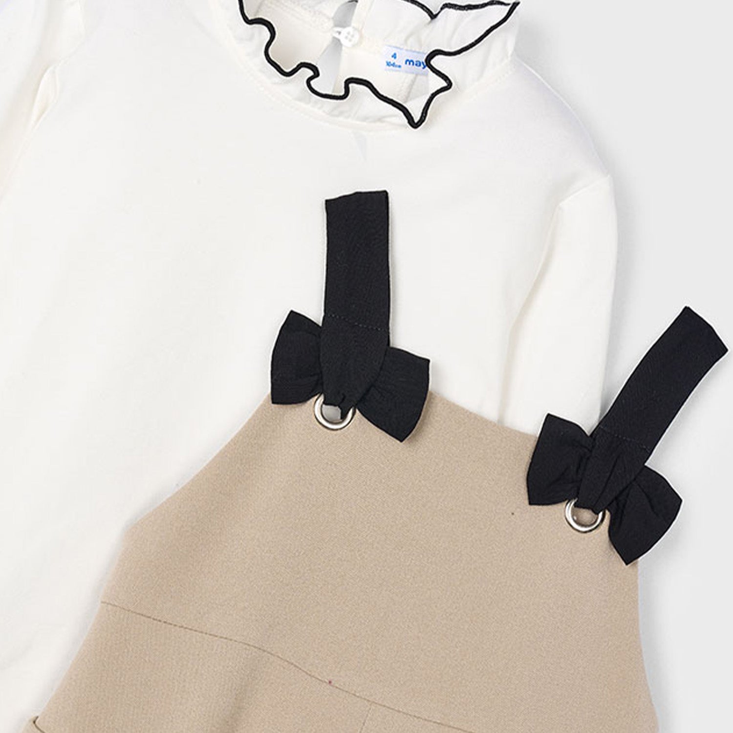 Sand Pinafore Dress Set