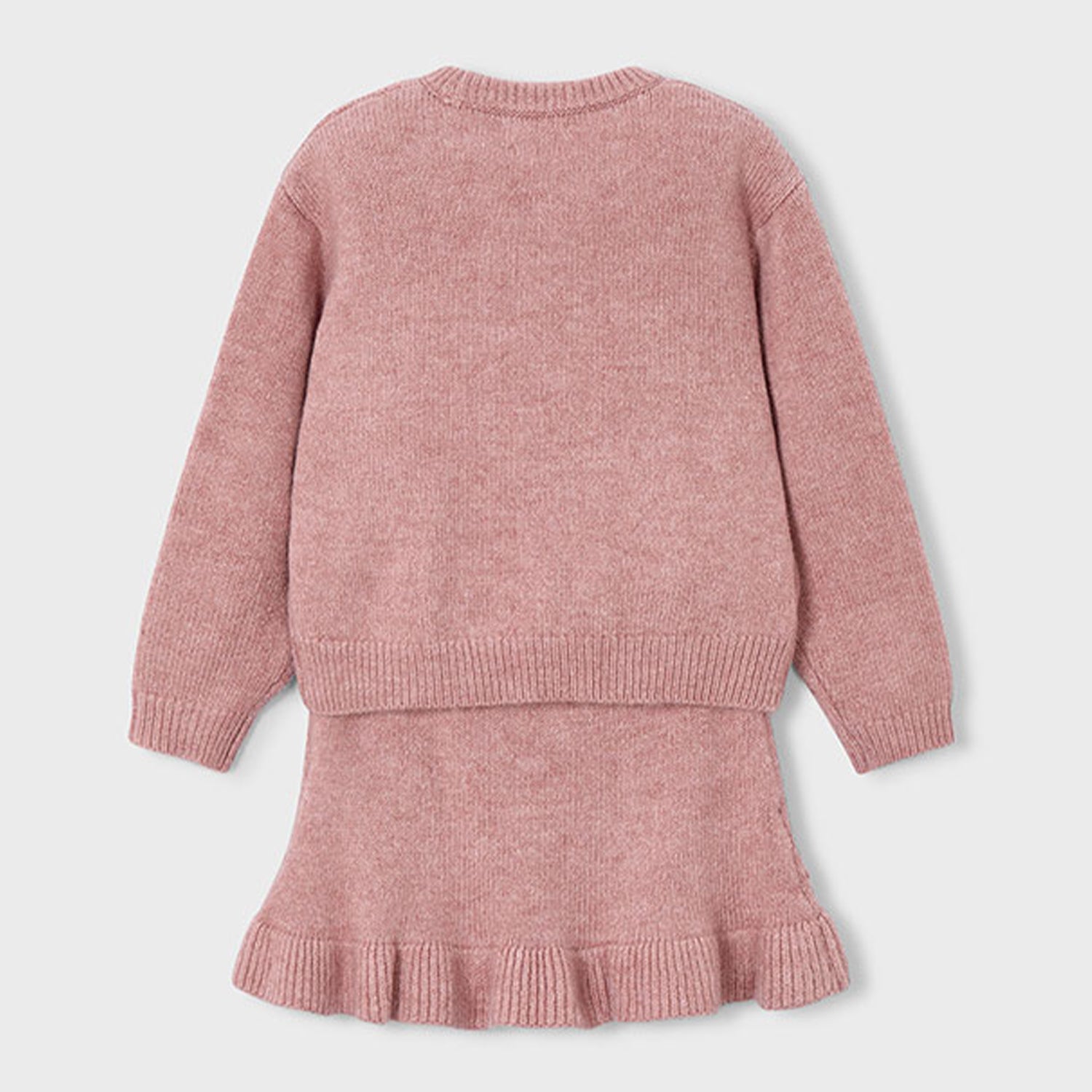 Dusty Pink Tricot Skirt Set