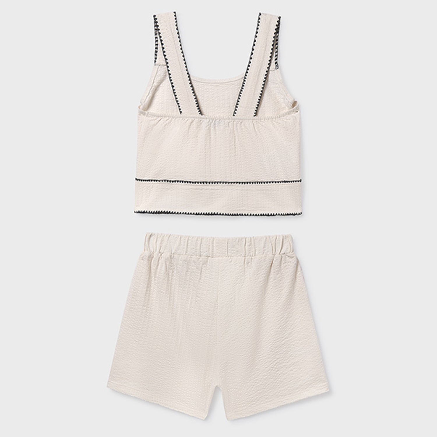 Ivory Crepe Short Set