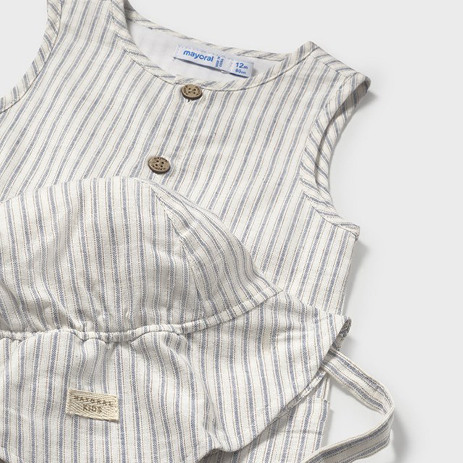Linen Stripe Romper & Hat