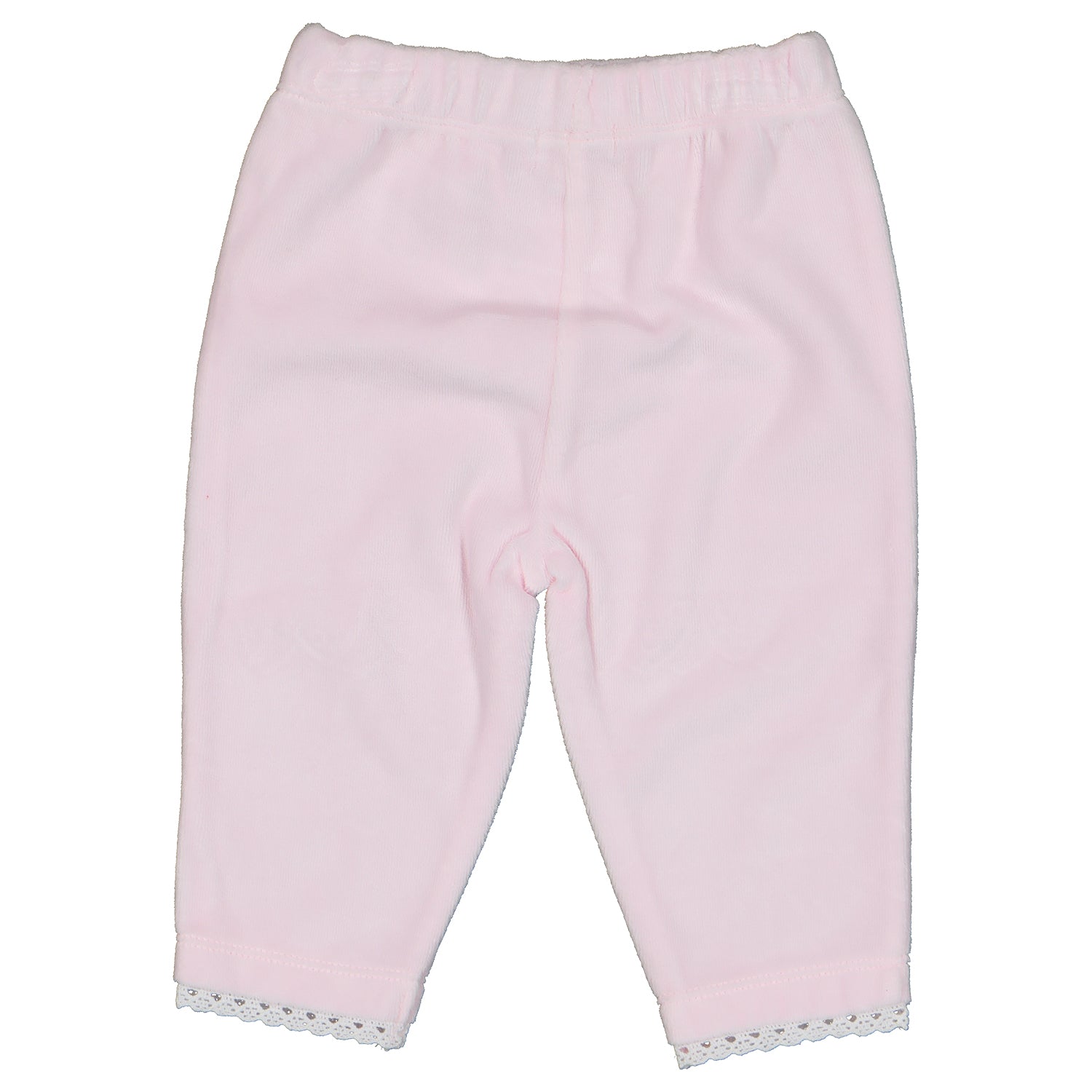 Pink Lace Collar Velour Set