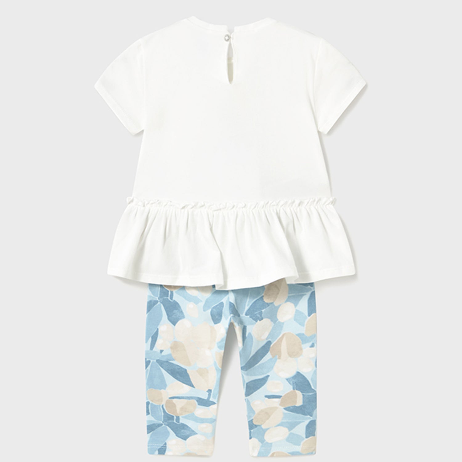 Ivory and Blue Legging Set