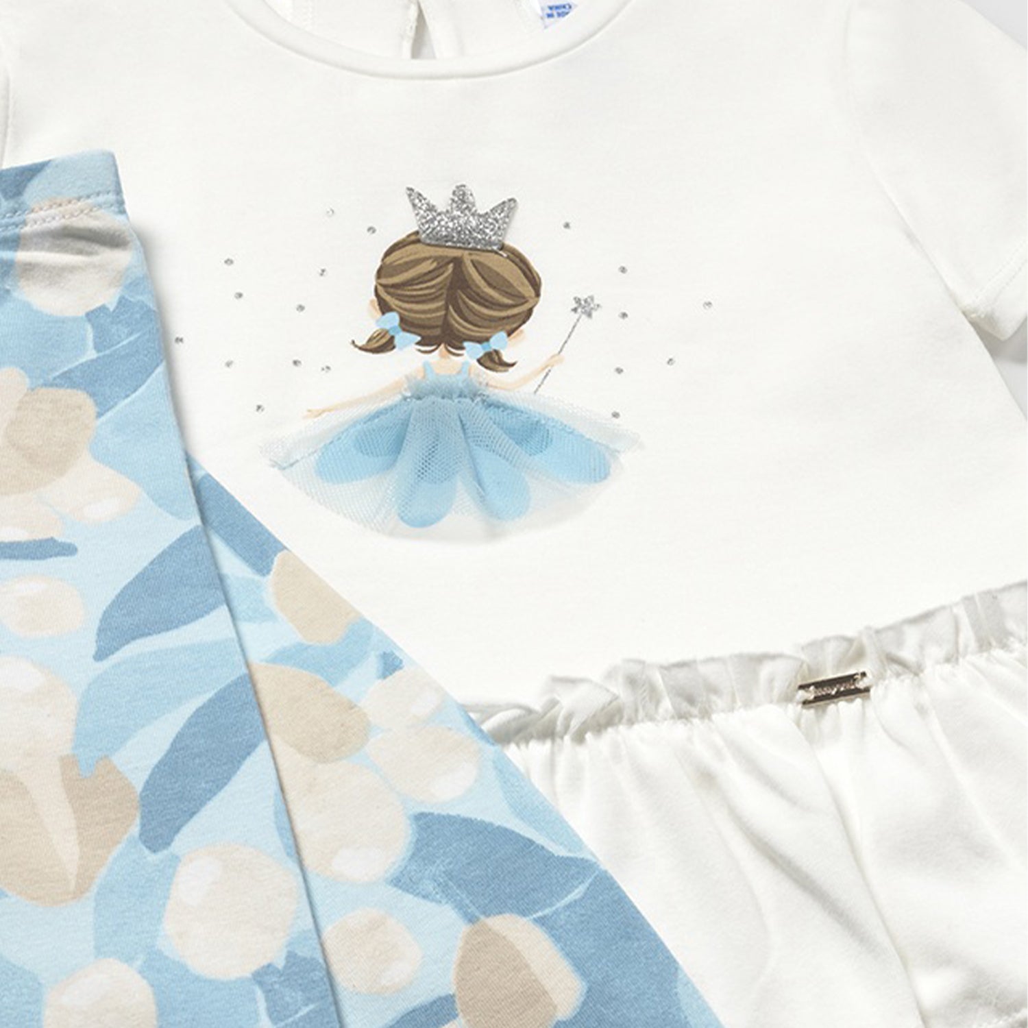 Ivory and Blue Legging Set