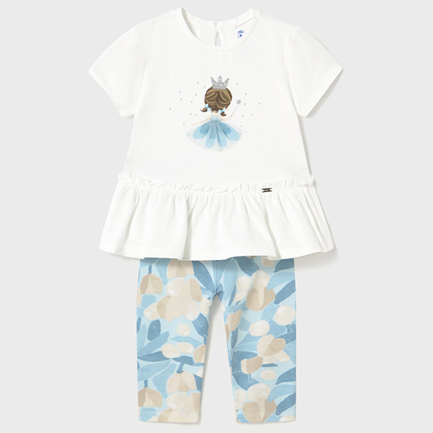 Ivory and Blue Legging Set