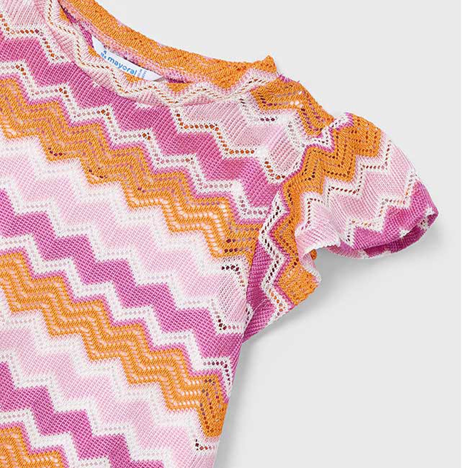 Pink Knit Zig Zag Dress