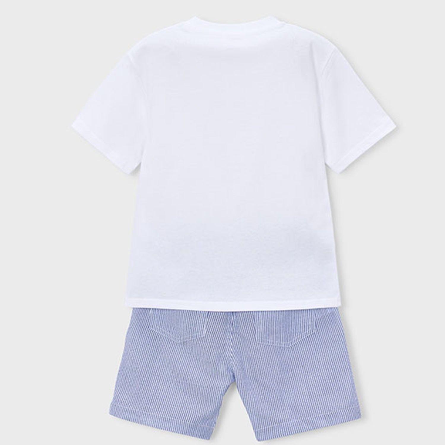 Blue Pin Stripe Short Set