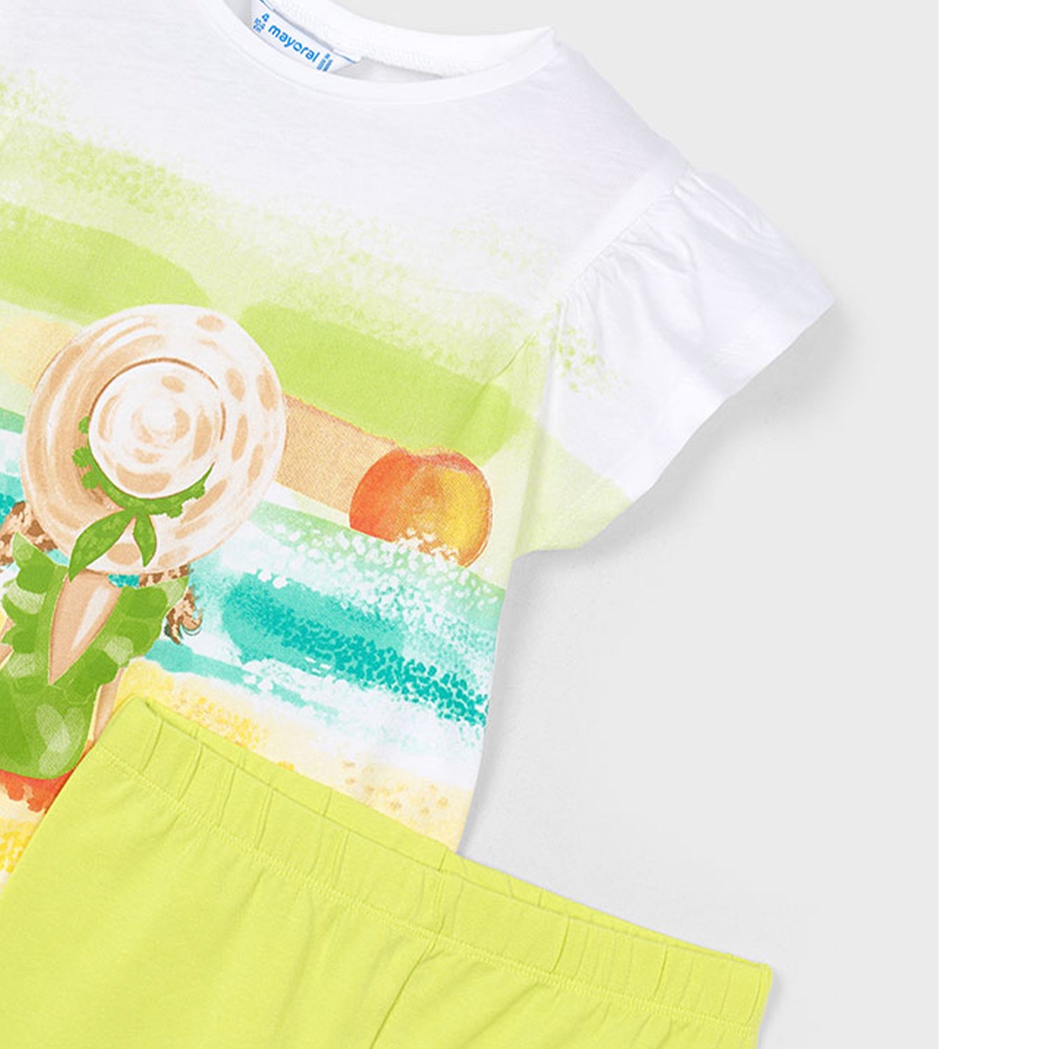 Lemon Beach Scene Legging Set
