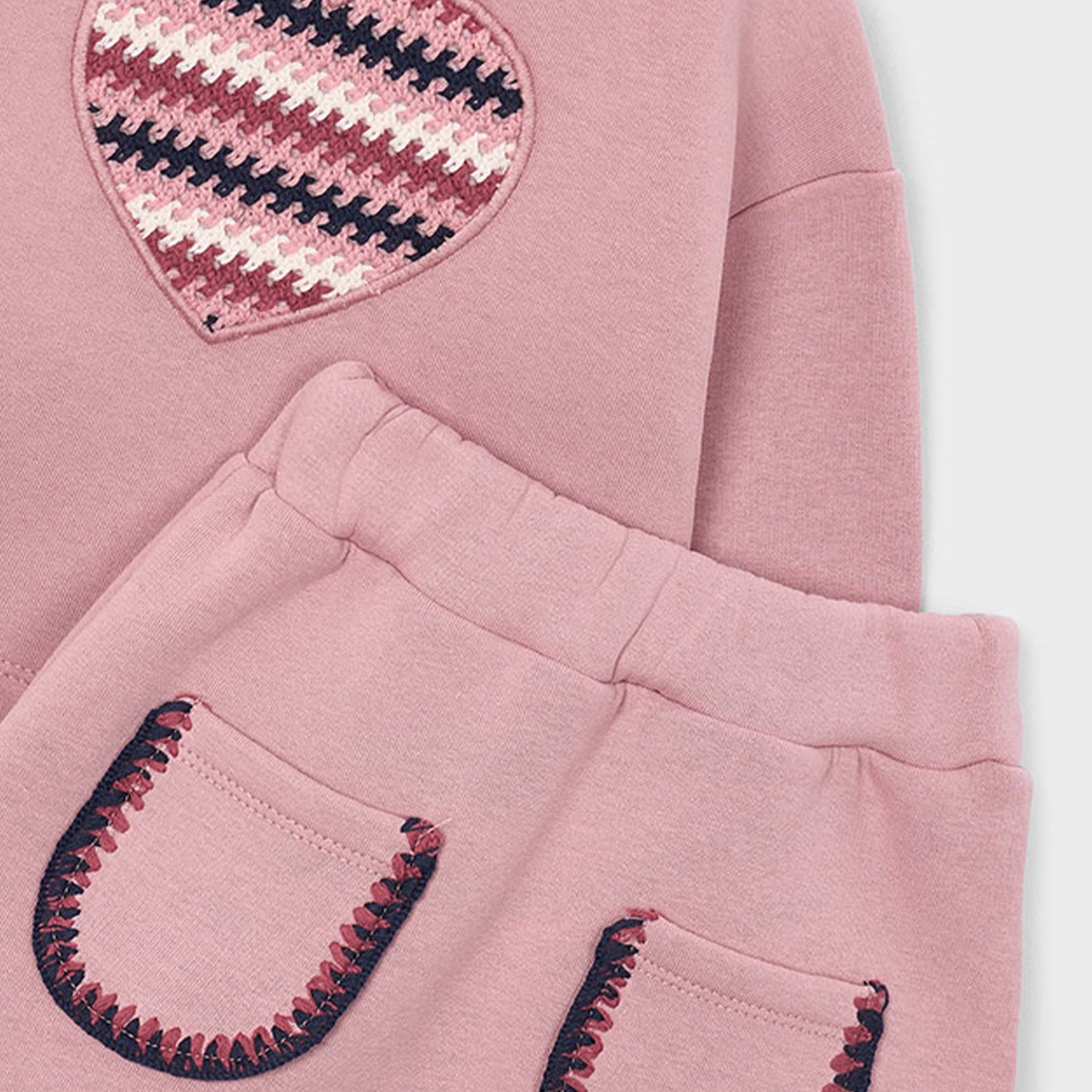 Dusty Pink Sweat Skirt Set