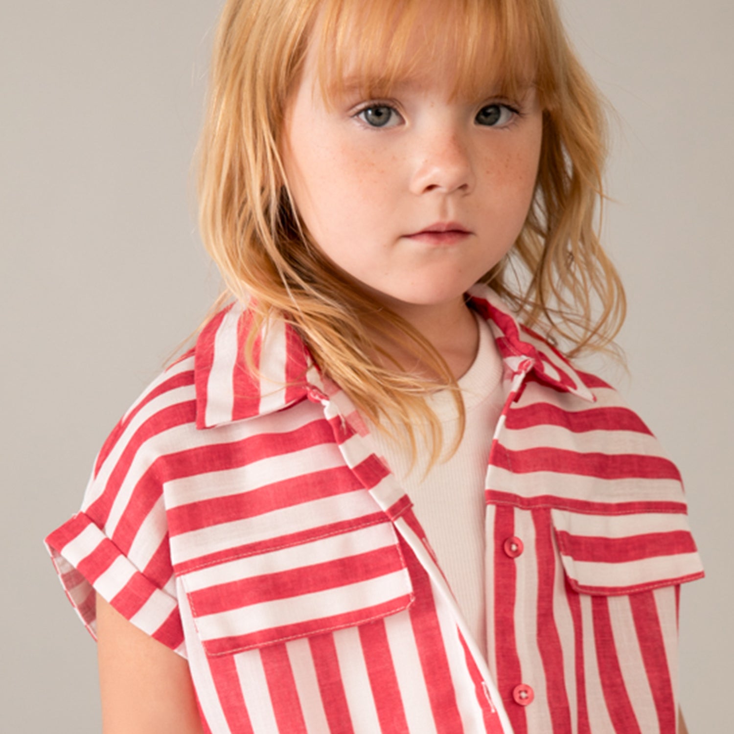 Red Stripe 3 Piece Short Set