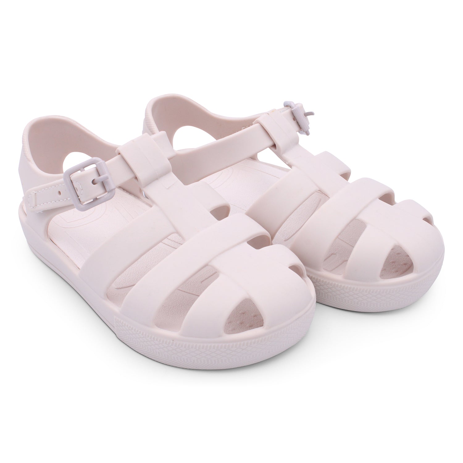 Beige Velcro Fastening Jelly Shoes
