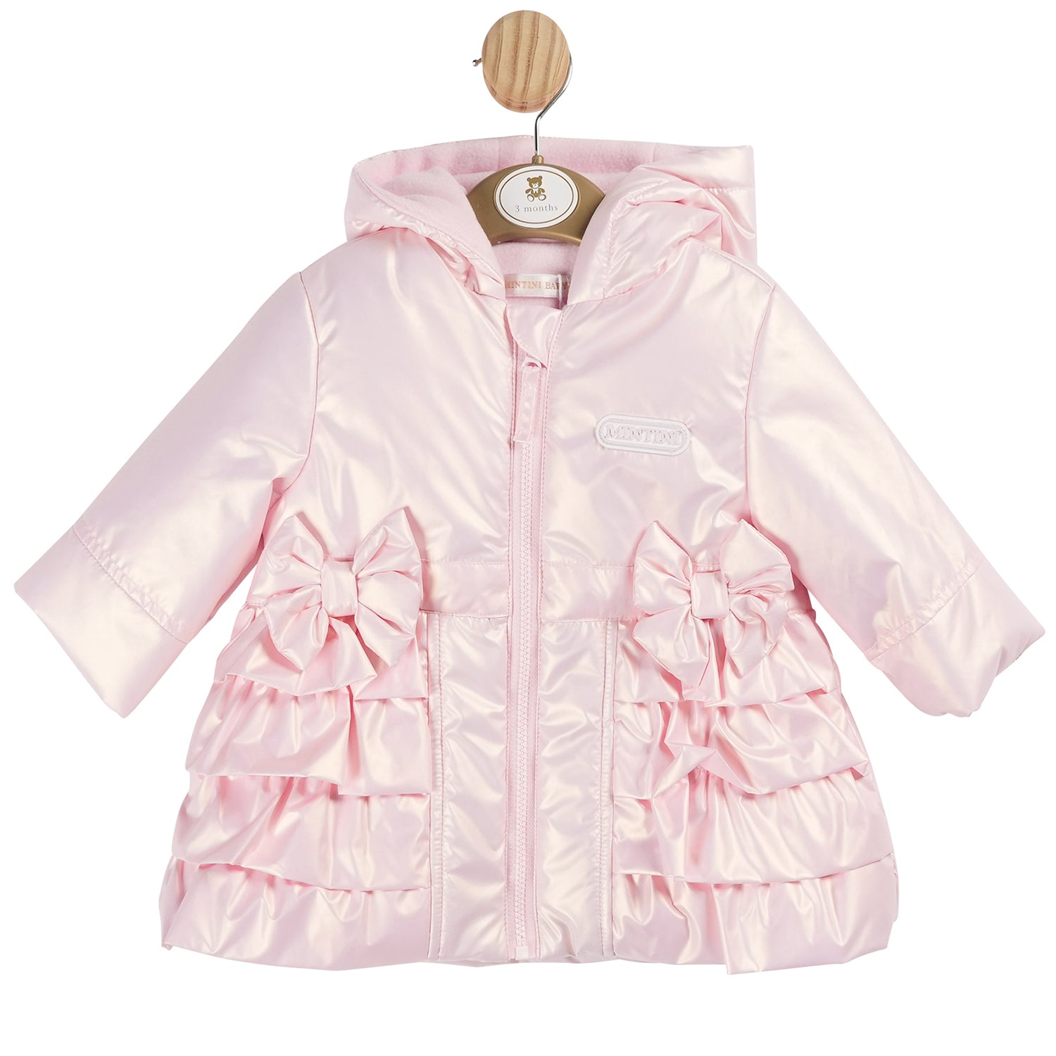 Pearl Pink Bow Coat