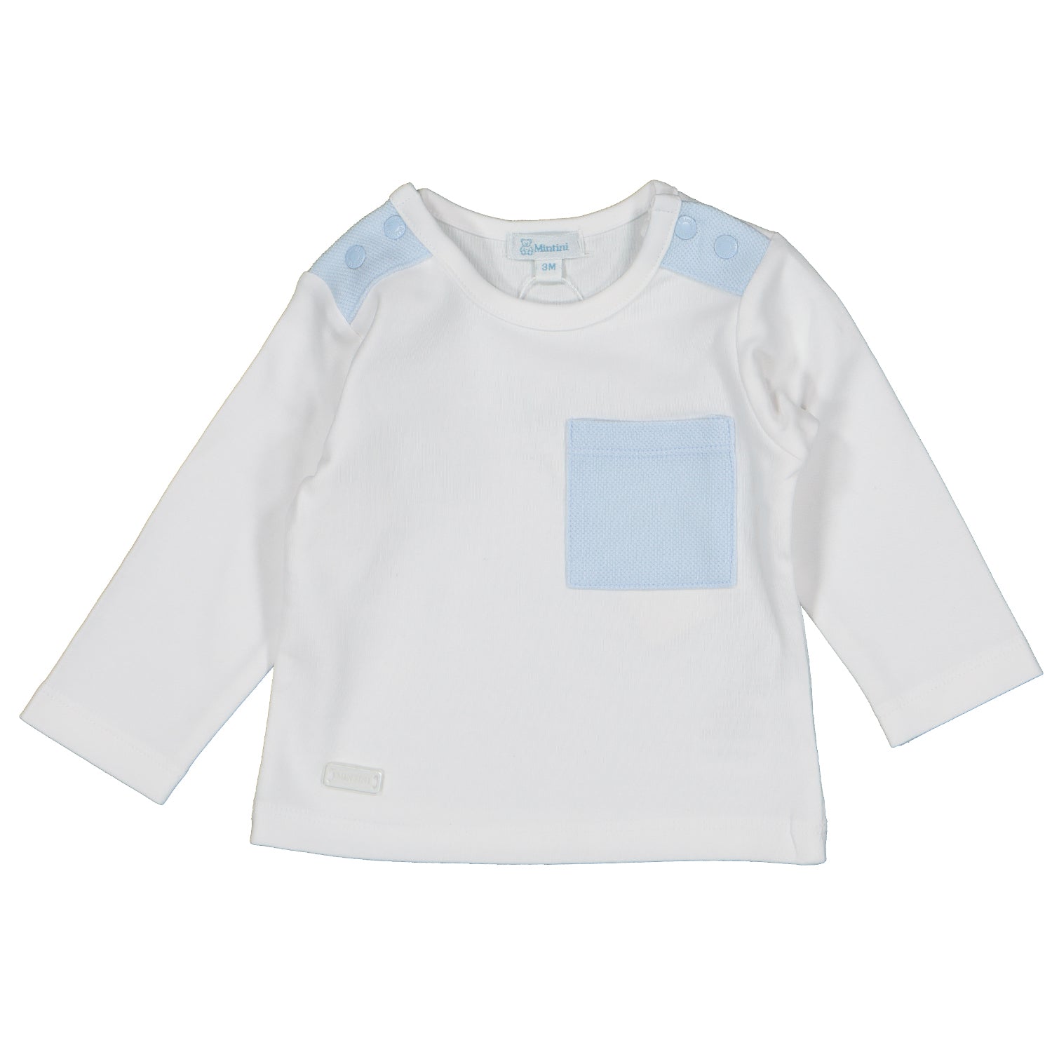 White & Blue Pique Trim Tracksuit