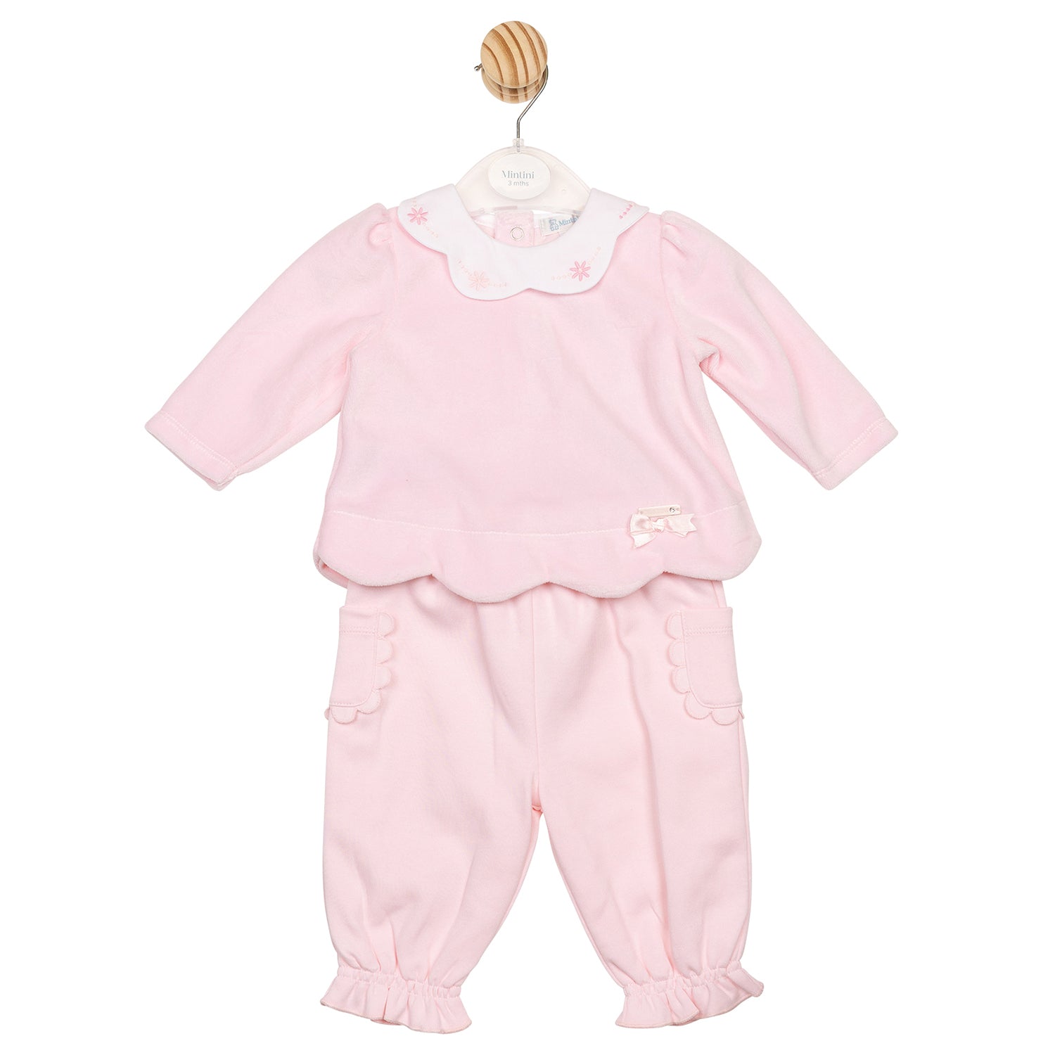Pink Scalloped Collar Set