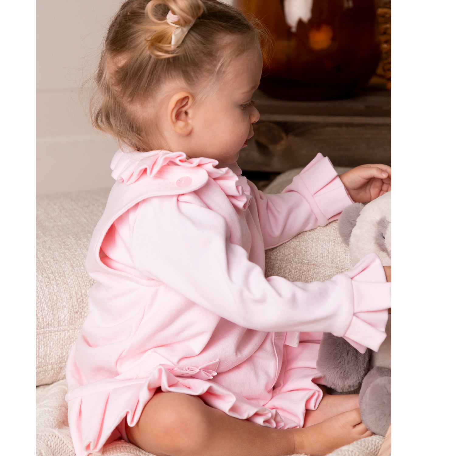 Pink Pinafore Dress & Top