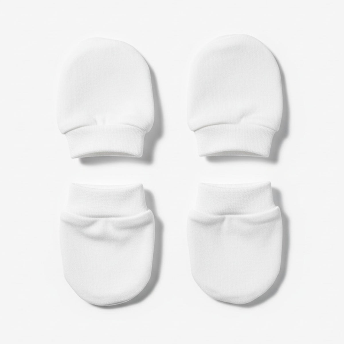 White Scratch Mittens - 2 Pair Pack