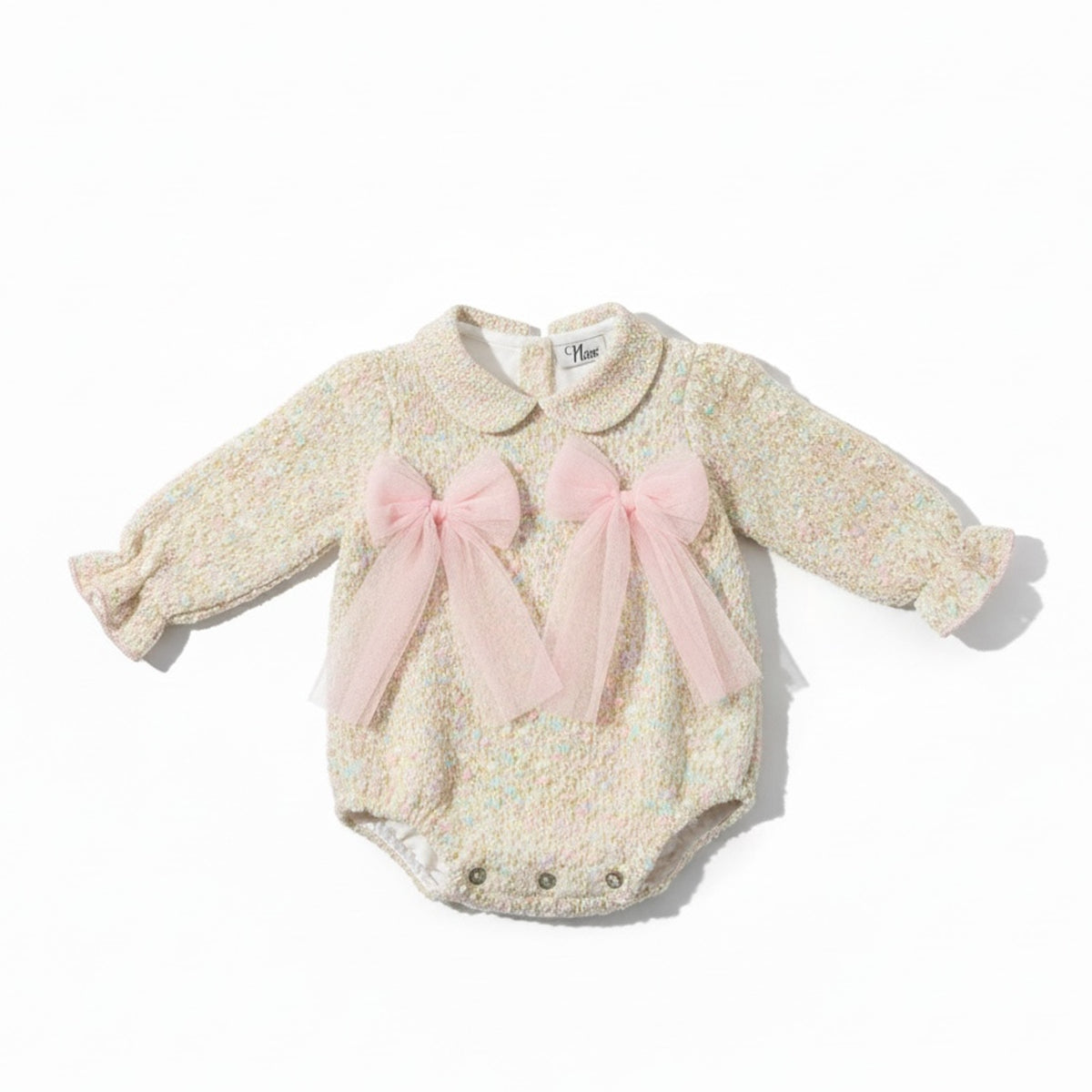 Pink Tweed Romper