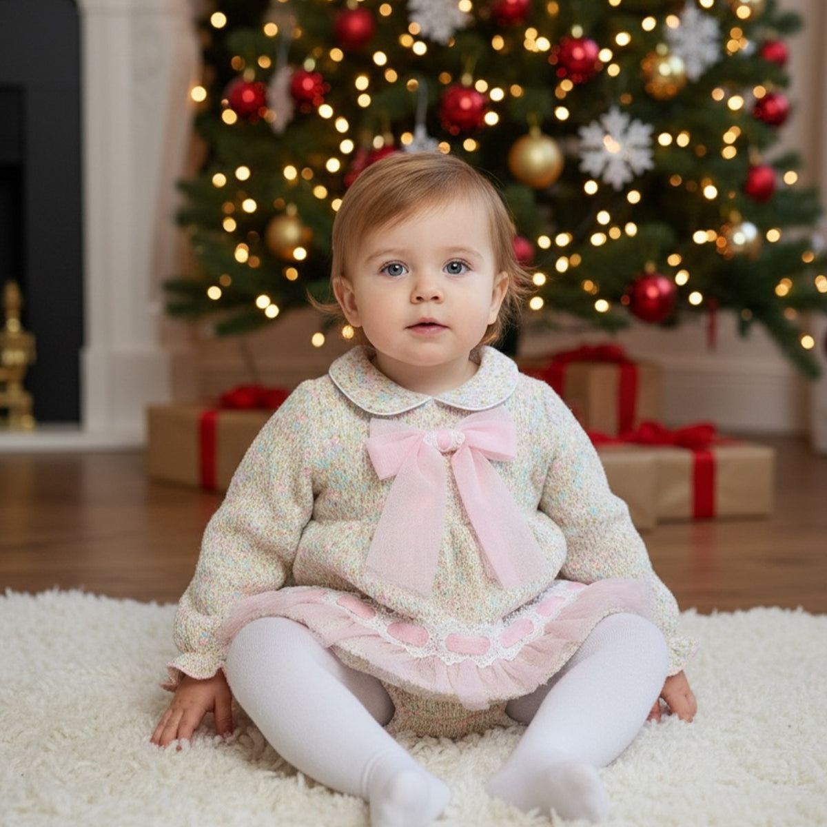 Pink Tweed Bloomer Set