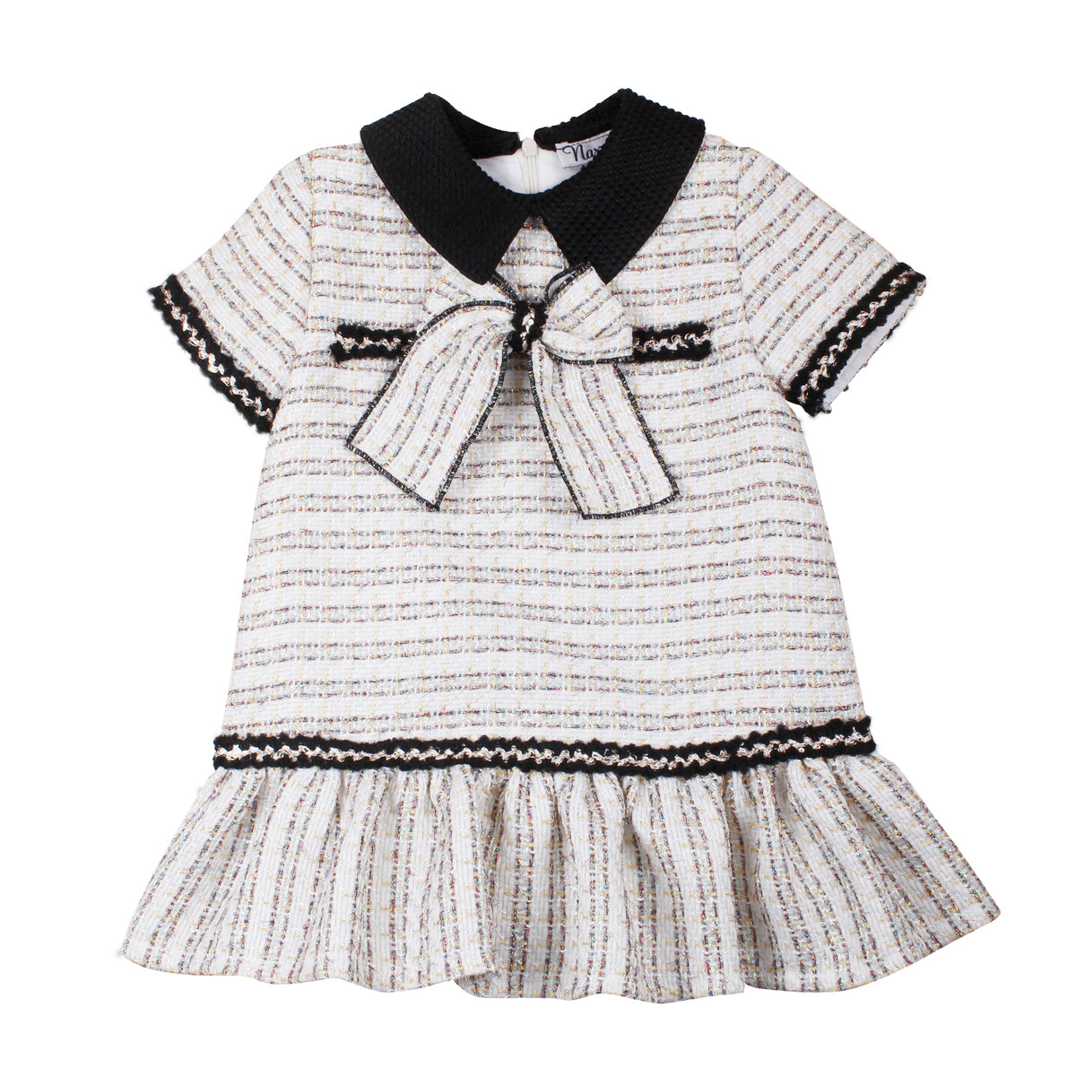Ivory & Black Tweed Dress